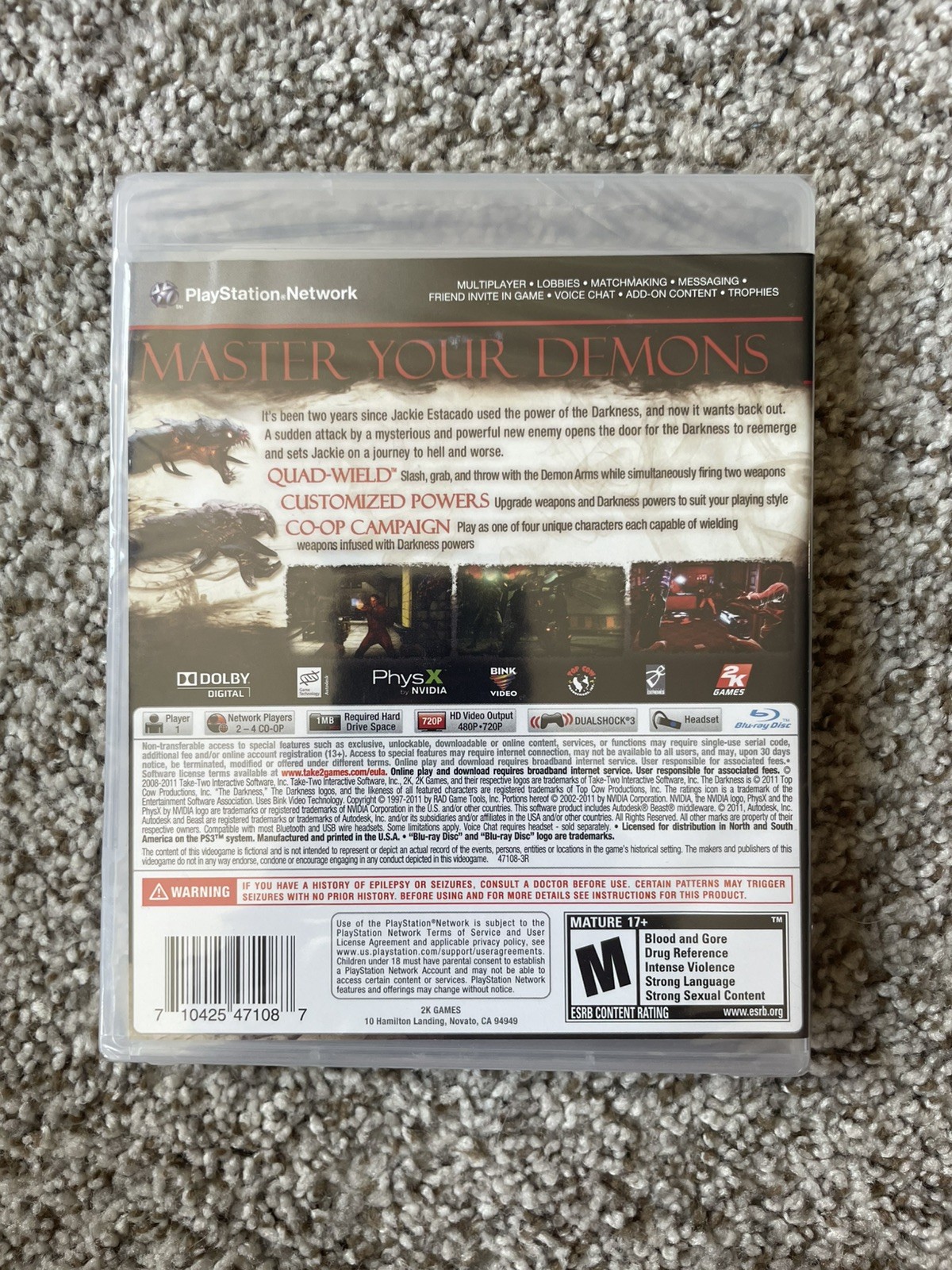 THE DARKNESS II PlayStation 3 PS3 – CIB Complete – BRAND NEW IN WRAPPING
