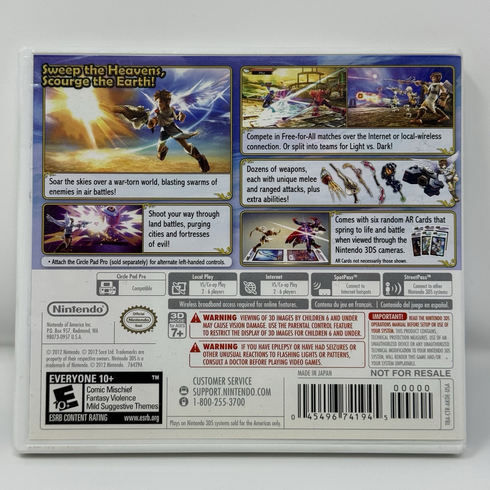 Kid Icarus Uprising (nintendo 3DS, 2012)