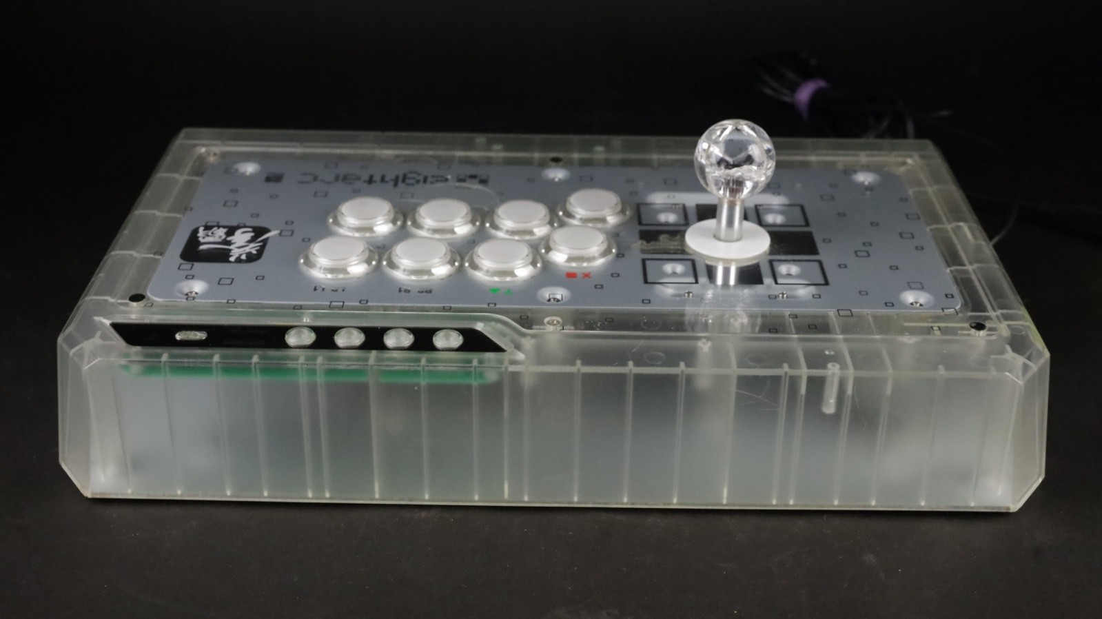 EightArc Qanba Arcade Fight Stick Silver Clear /Translucent Untested For Parts