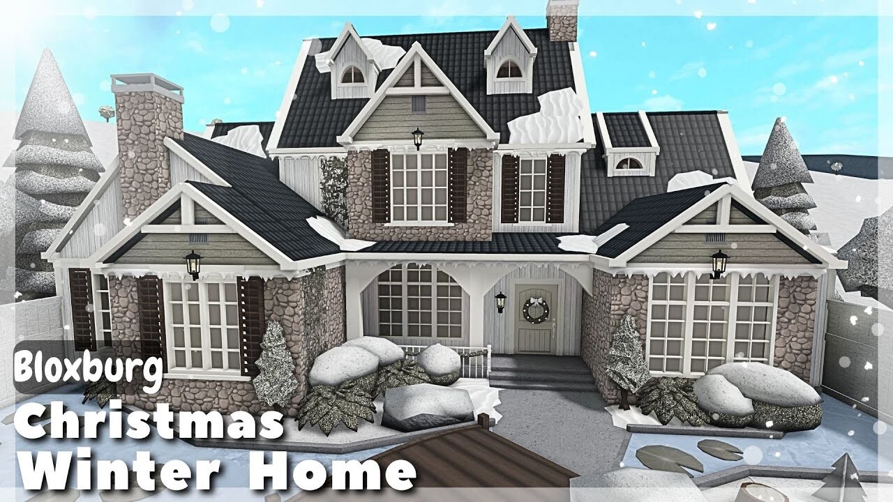 BLOXBURG CHRISTMAS WINTER 2STORY HOME!FAST DETAILED BUILDER FOR AFFORDABLE PRICE