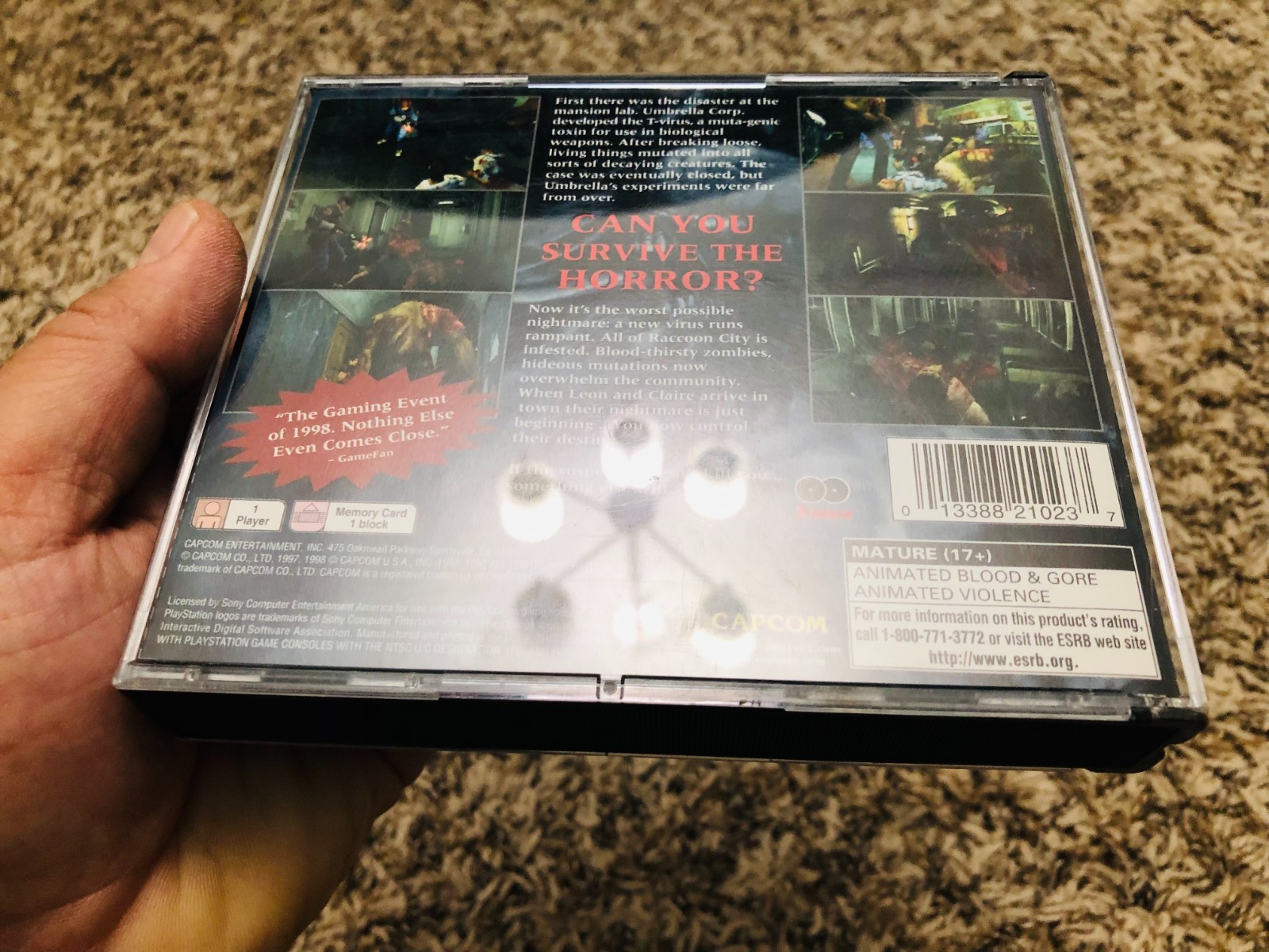 Resident Evil 2: Dual Shock Edition (PlayStation 1, 1998) Missing Disc 1 Tested