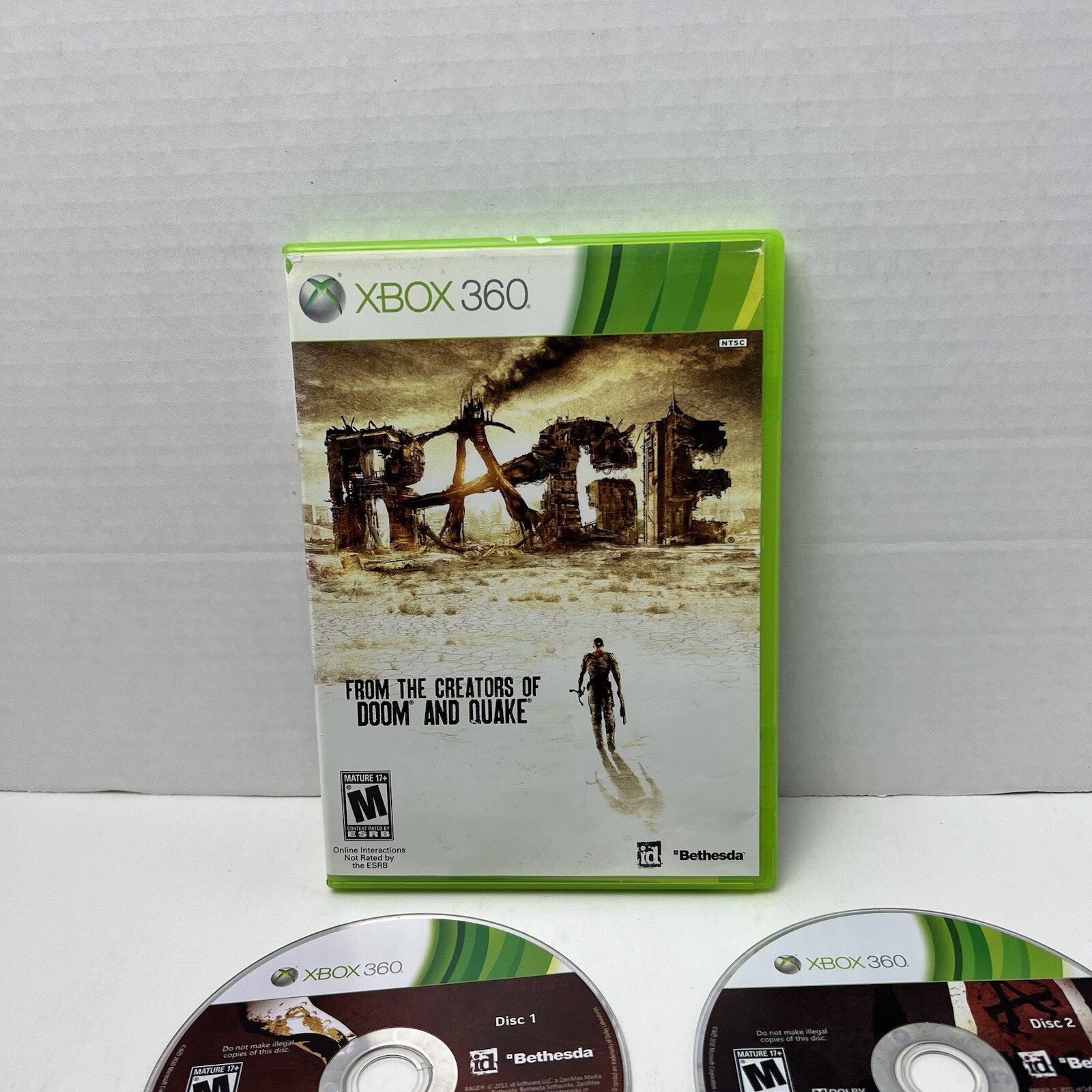 Rage Microsoft Xbox 360 Video Game No Manual