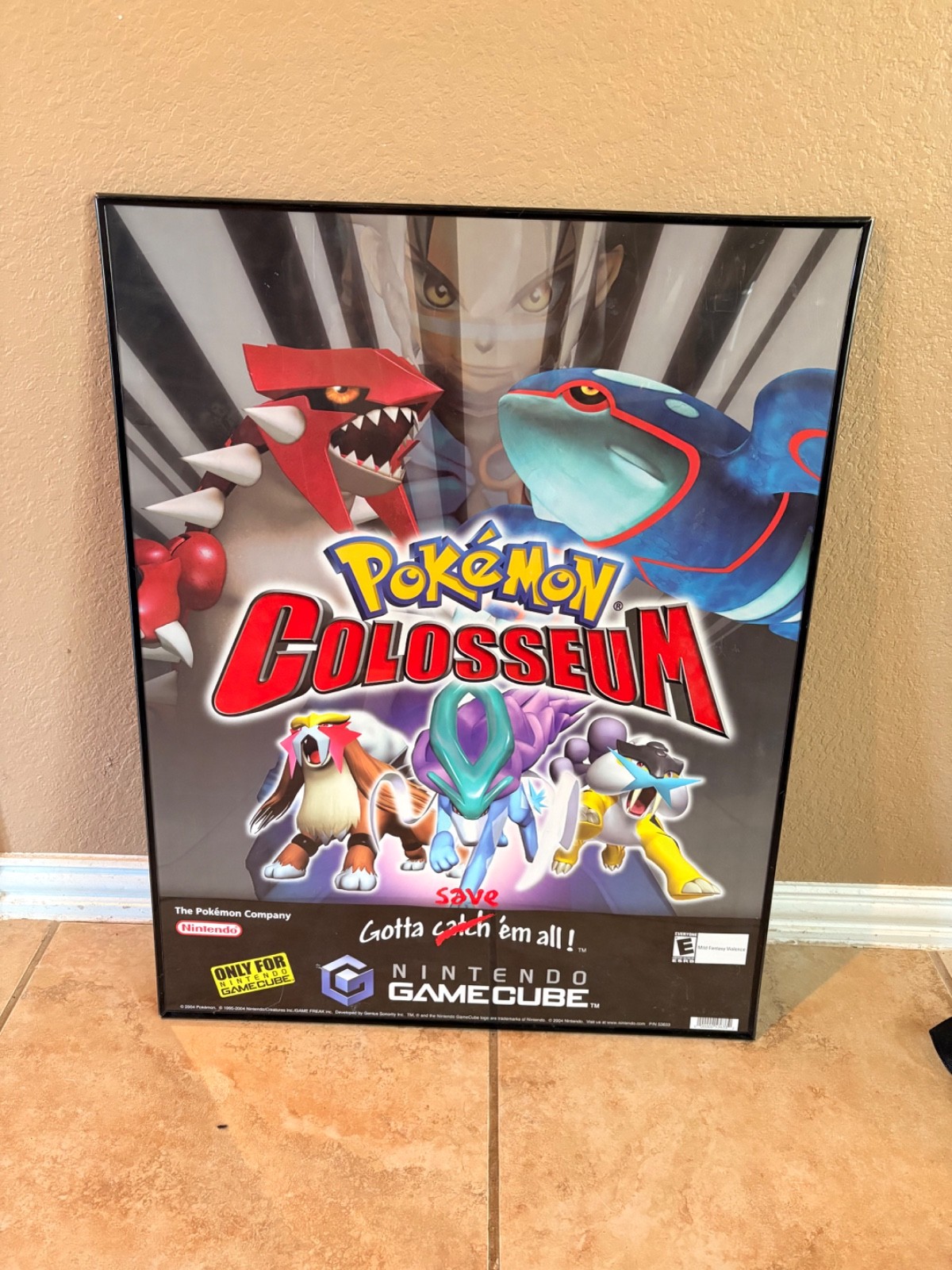 Pokemon Colosseum Nintendo GameCube Store Promo Poster Display Vintage Standee