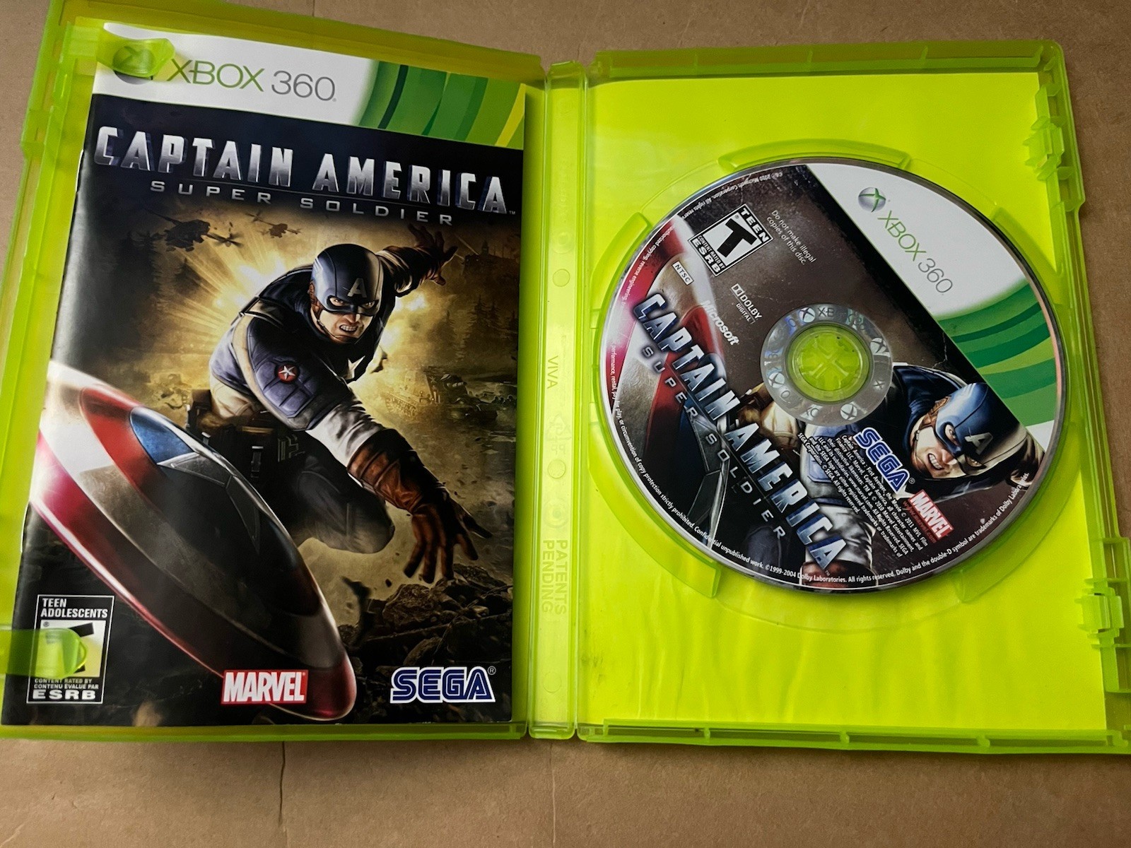 SEGA Captain America: Super Soldier Xbox 360. tested and works