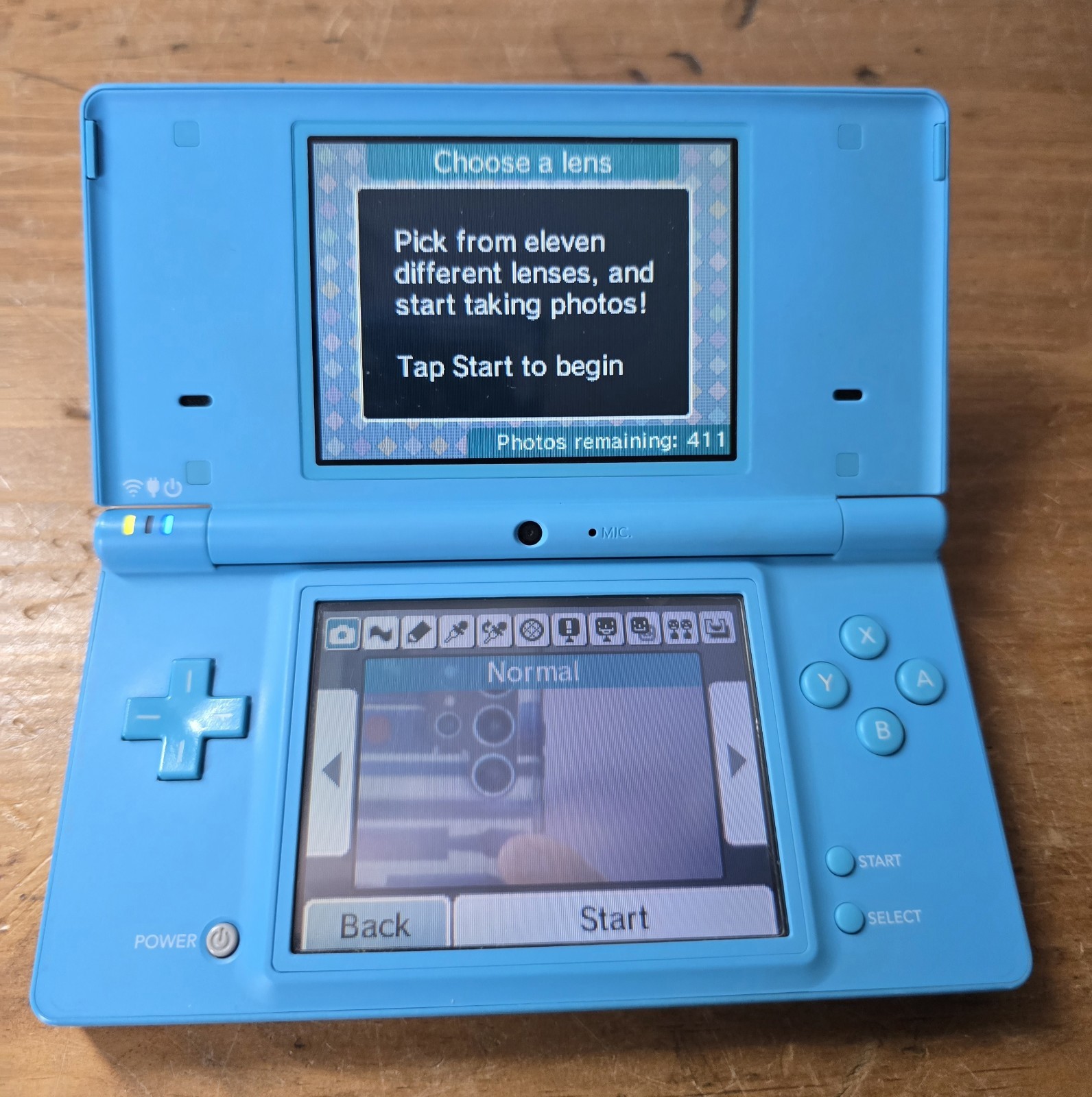 Nintendo DSi TWL.001 Teal Blue Video Game Handheld System W/Charger WORKING