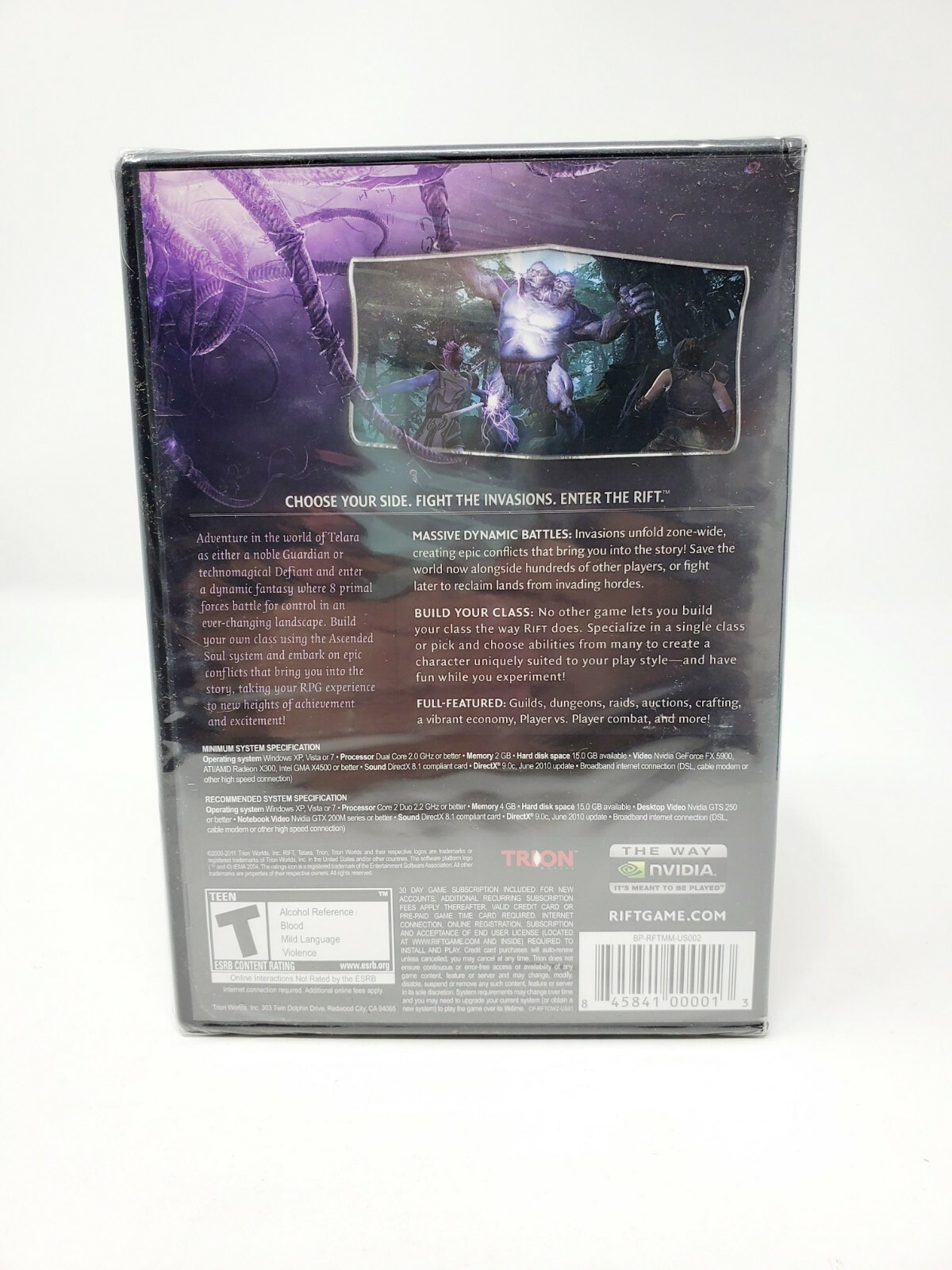 Rift (Windows/PC, 2011, Vista / XP) New
