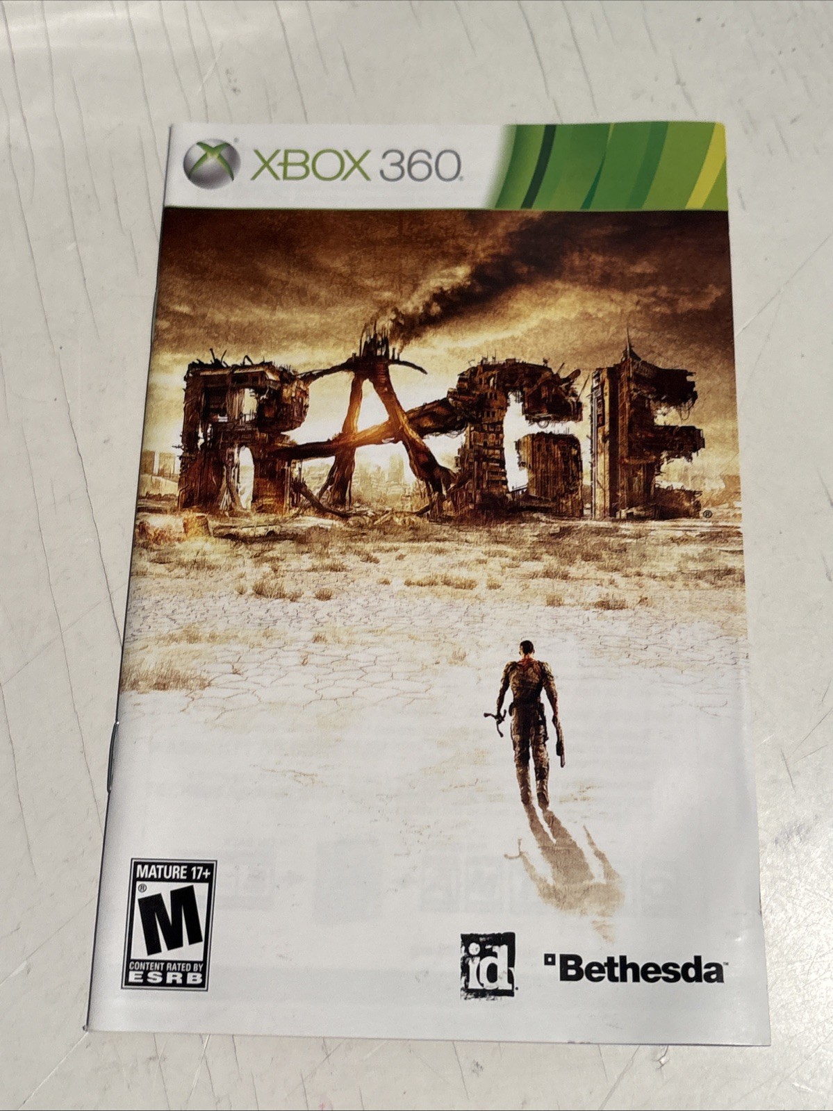 Rage (Microsoft Xbox 360, 2011) Complete with Manual CIB