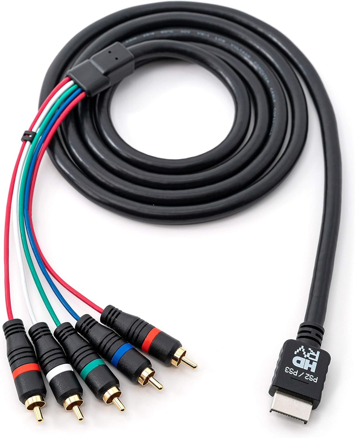 hd retrovision playstation 2/3 (ps2/ps3) premium ypbpr component video cable
