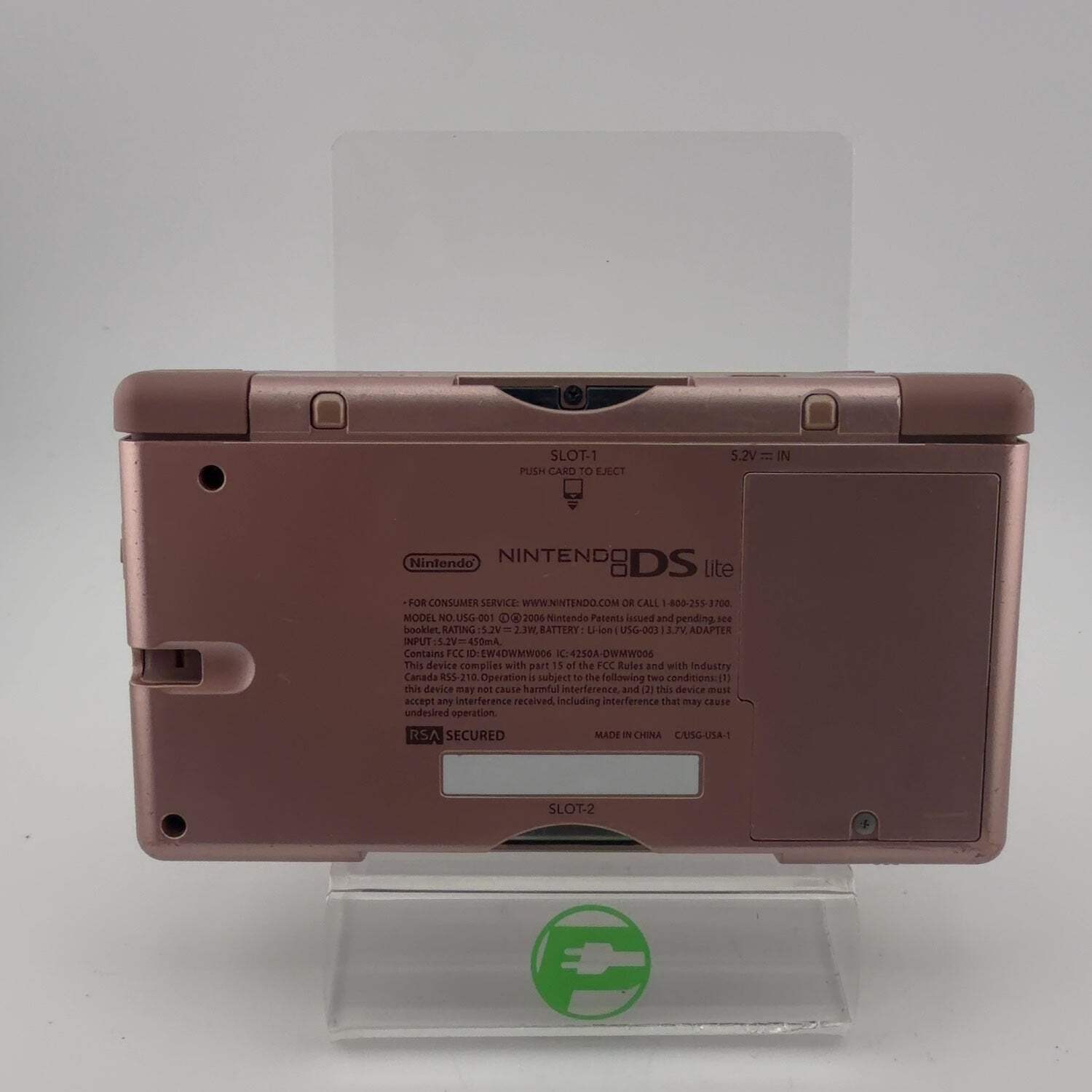 Nintendo DS Lite Handheld Game Console Only USG-001 Metallic Pink No Stylus