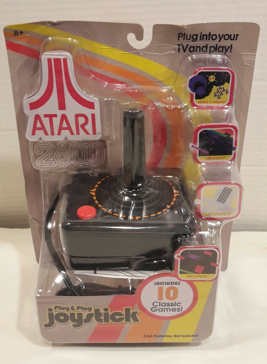 Atari 2600 Handheld Joystick – Play 10 Classic Games – Connect to TV