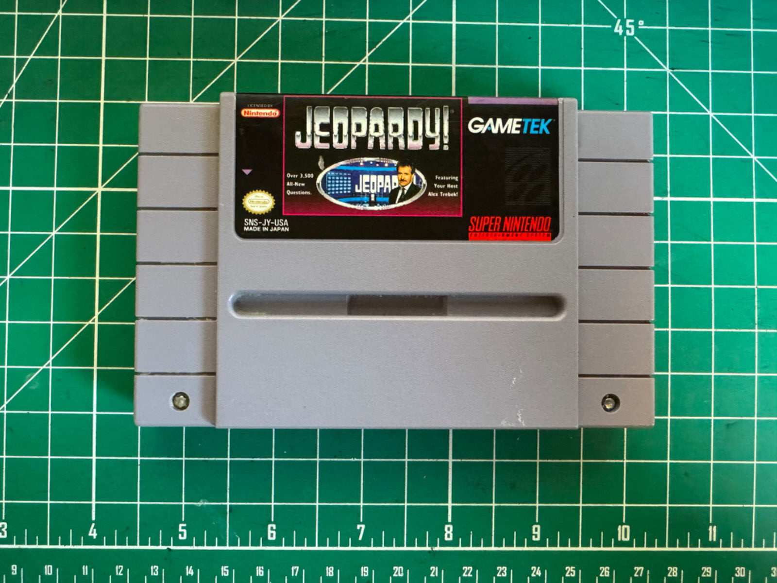 Jeopardy Super Nintendo SNES Game Alex Trebek Tested Authentic