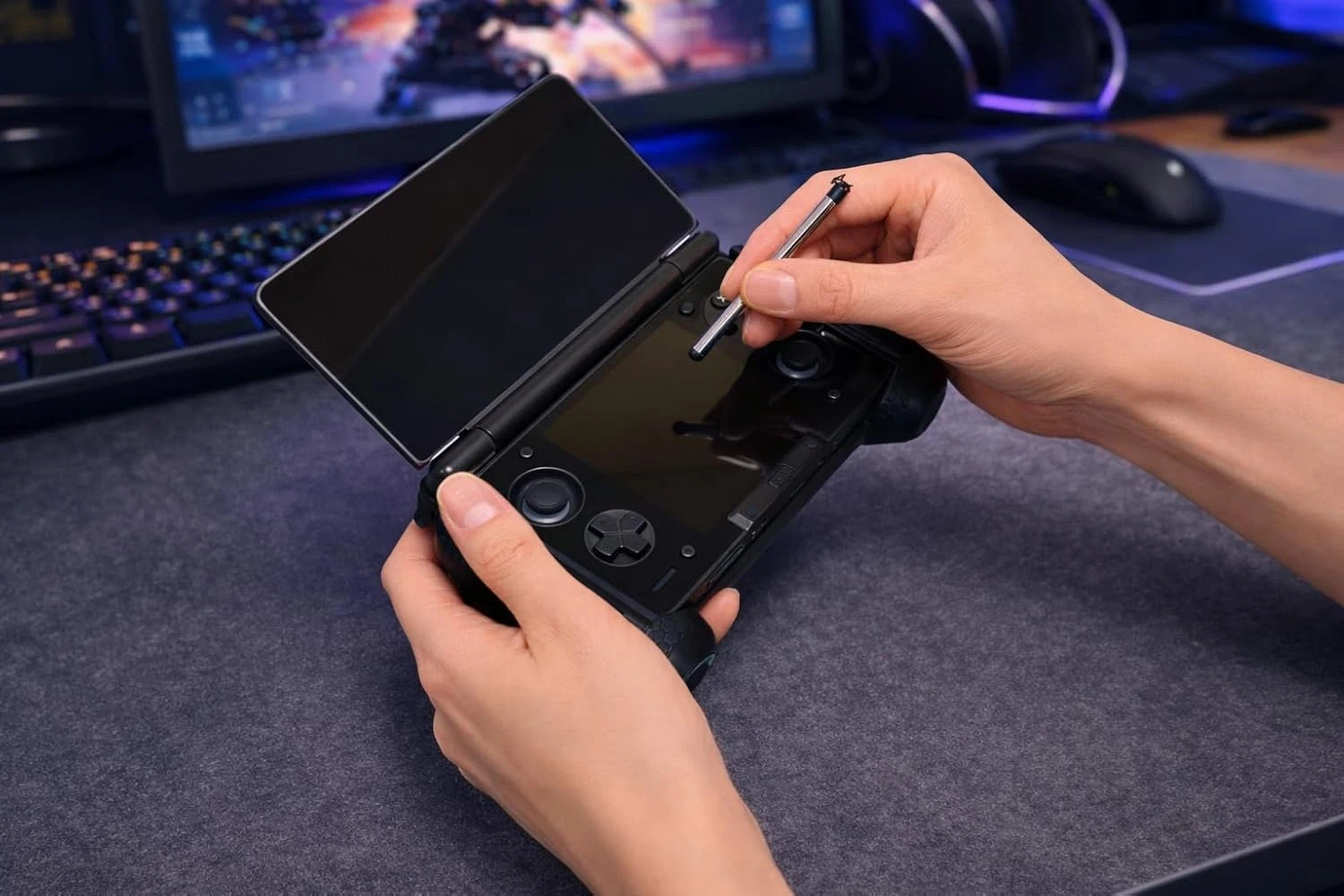 – AYN Thor Compatible Ergonomic Grip with Stylus Holder – Includes Extendable 4
