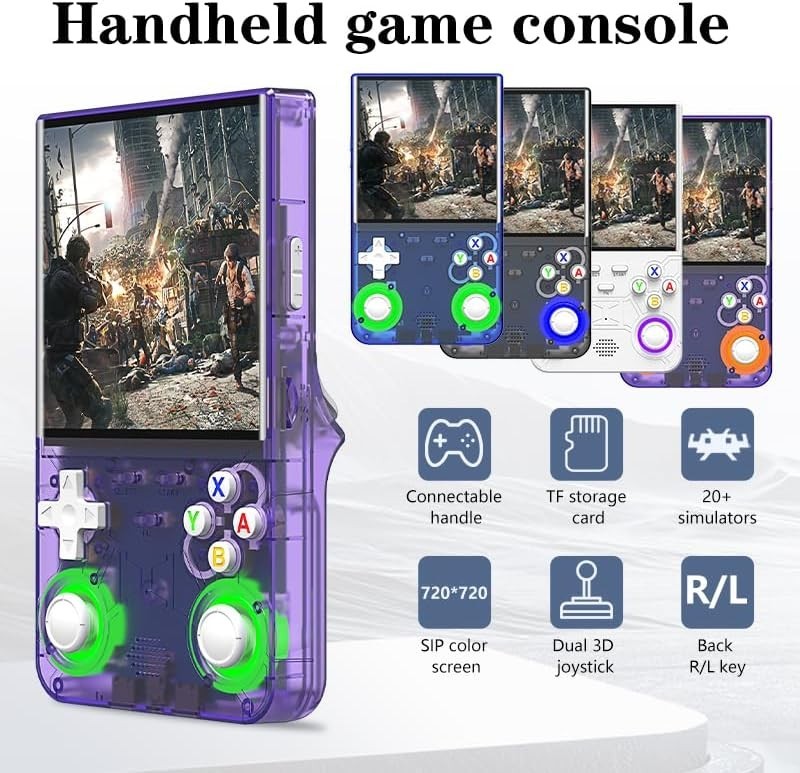 Compact Retro Gaming Console with 40,000 Games and 3000mAh Rechargeable Battery