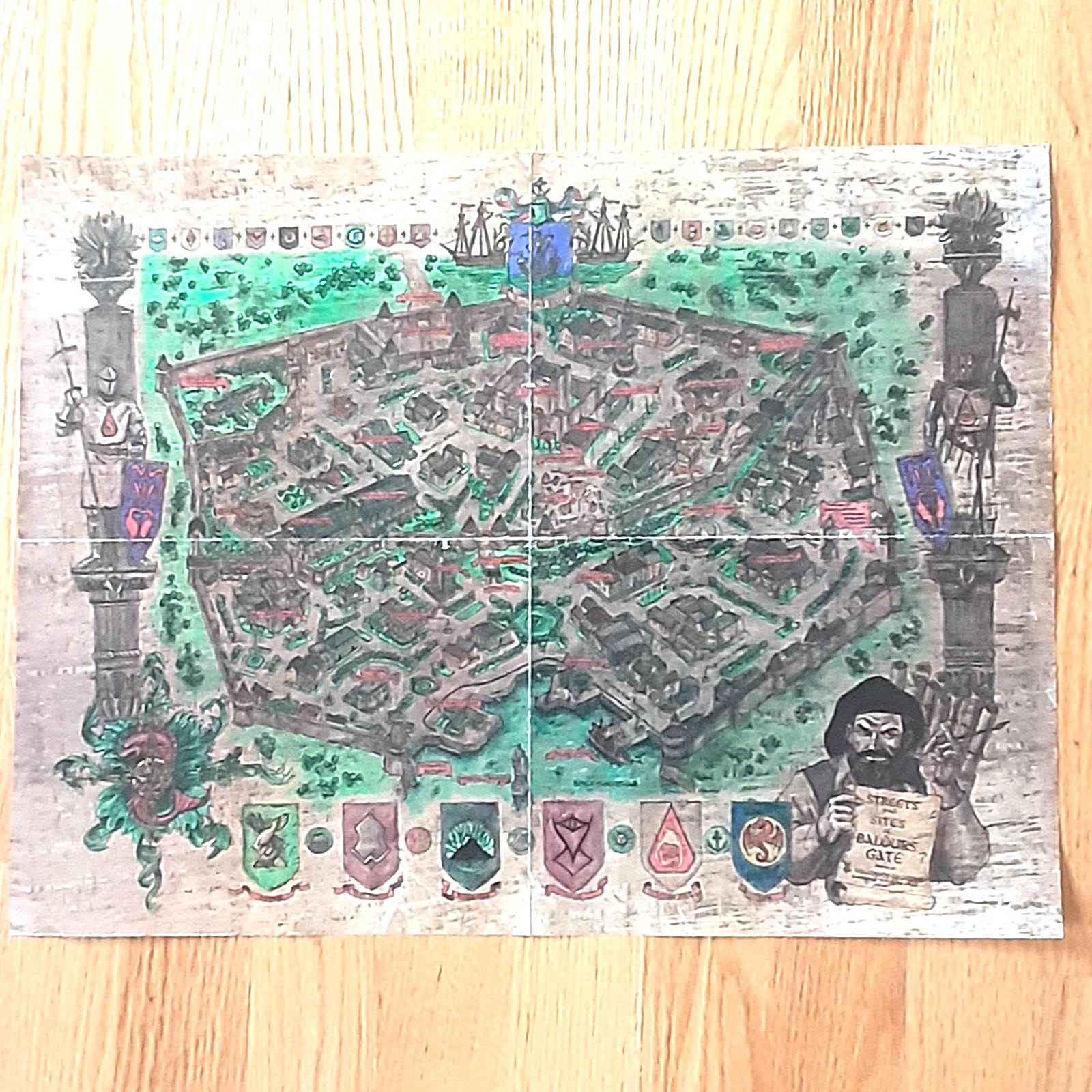 BALDUR ’S GATE SWORD COAST MAP FOLD OUT POSTER INSERT FOLDED