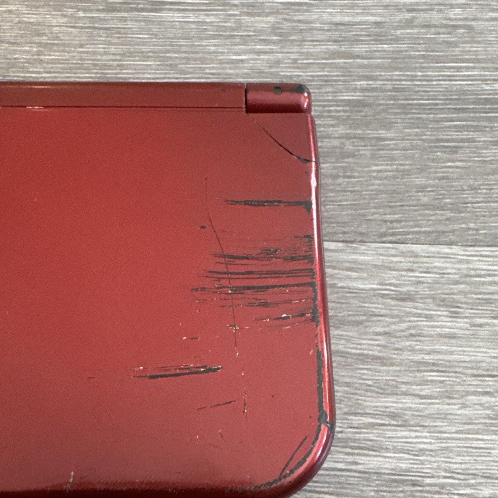 Nintendo New 3DS XL Console With Charger Red. Cosmetic Damage Tested And Working
