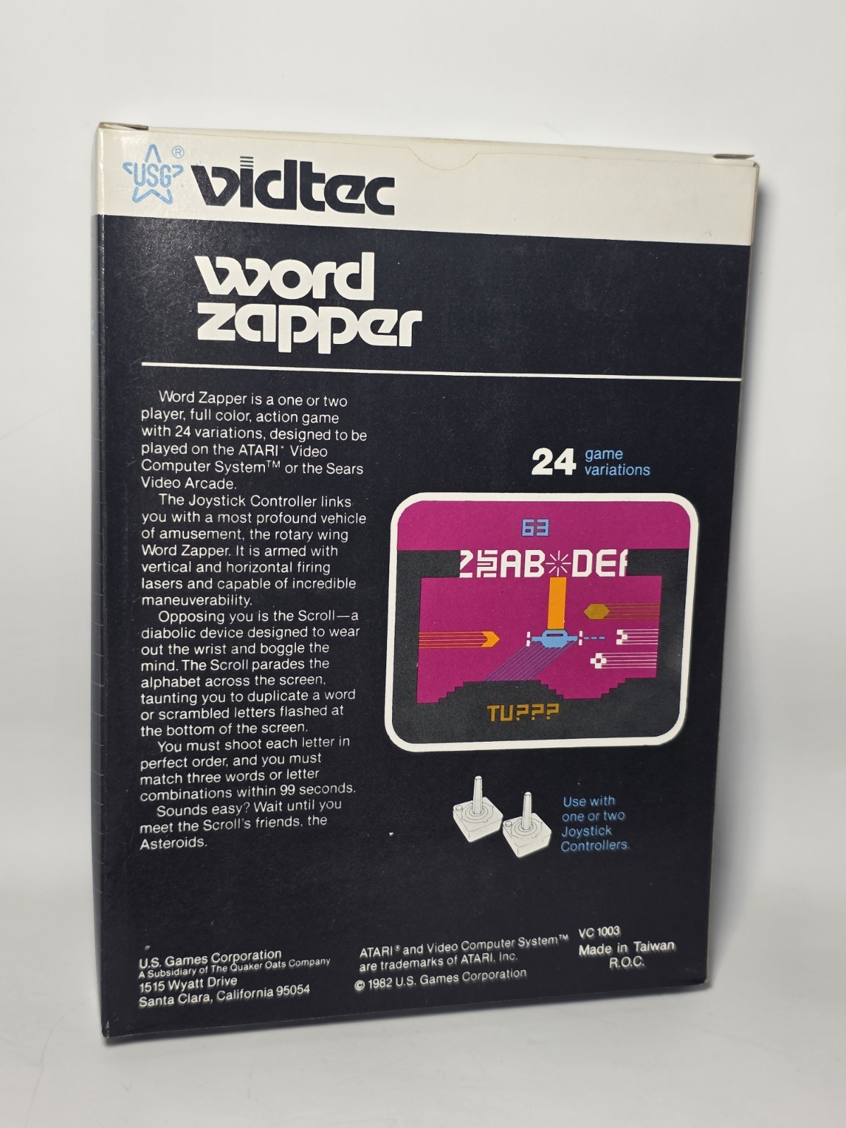 Vtg 1982 Atari VCS VC1003 Word Zapper Complete CIB MINTY!