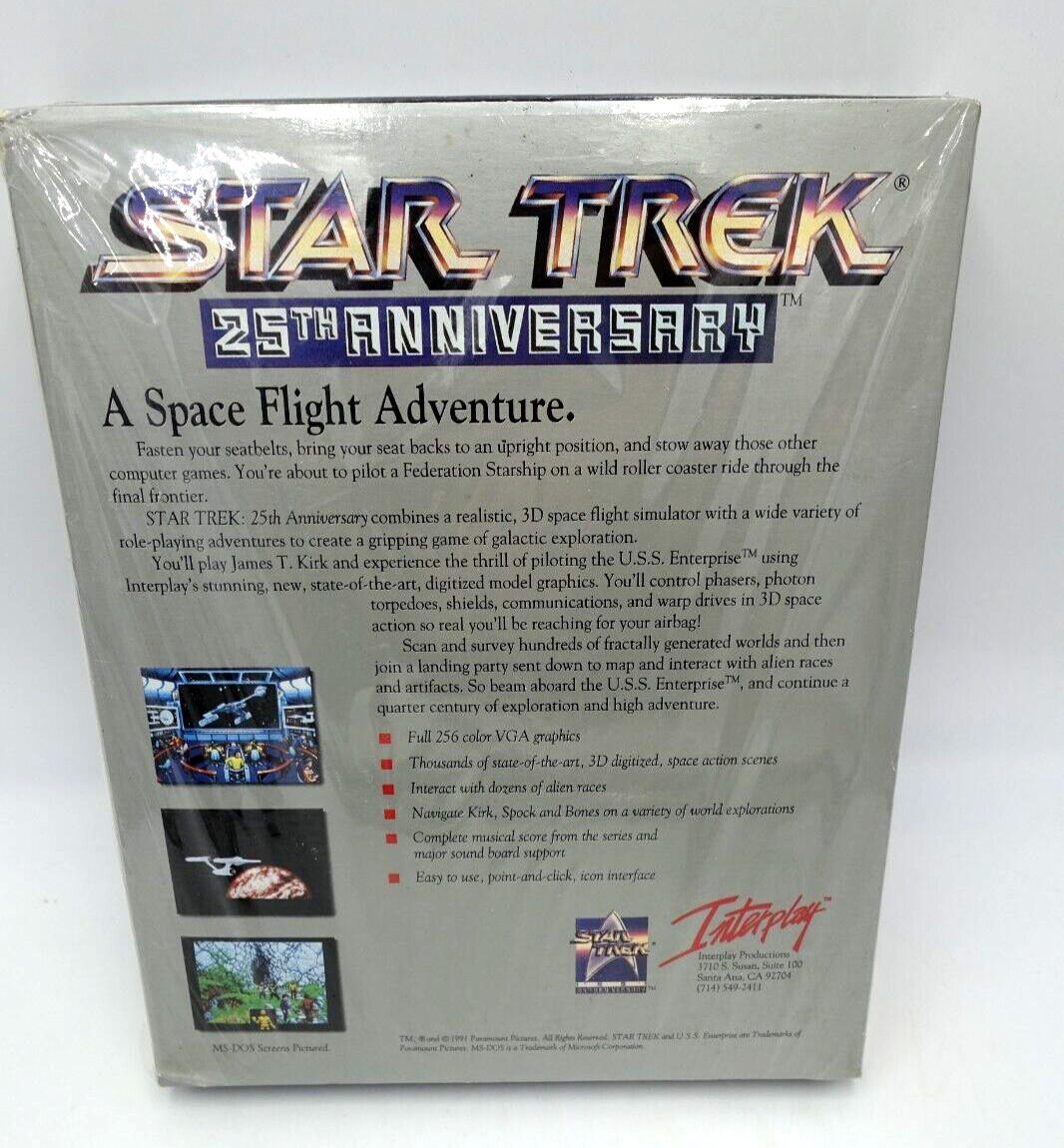 Star Trek 25th Anniversary PC 1991 Vintage Computer-IBM Tandy 3.5″ Disks SEALED