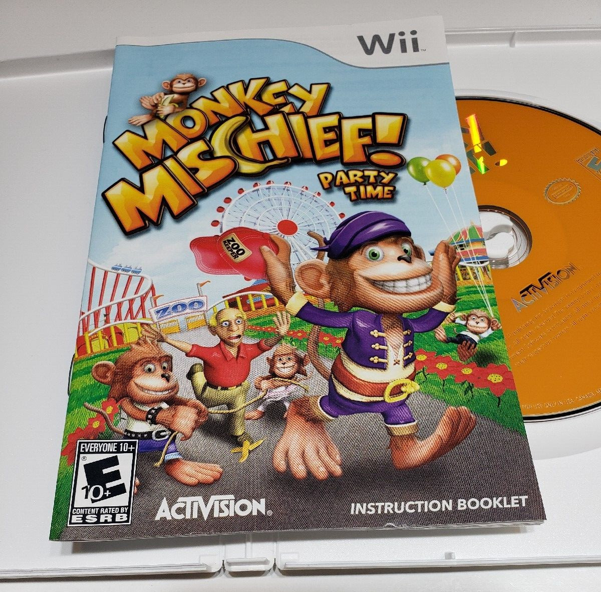 🔴Monkey Mischief Party Time (Nintendo Wii, 2008) Complete