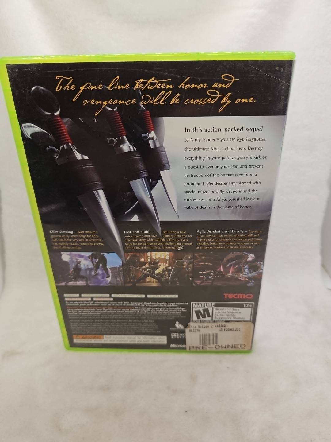 Ninja Gaiden II (Microsoft Xbox 360, 2008) Complete Tested