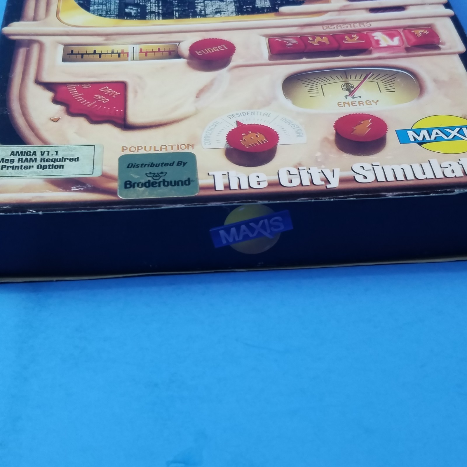 Sim City Commodore Amiga Game w/ Box Manual and Disk