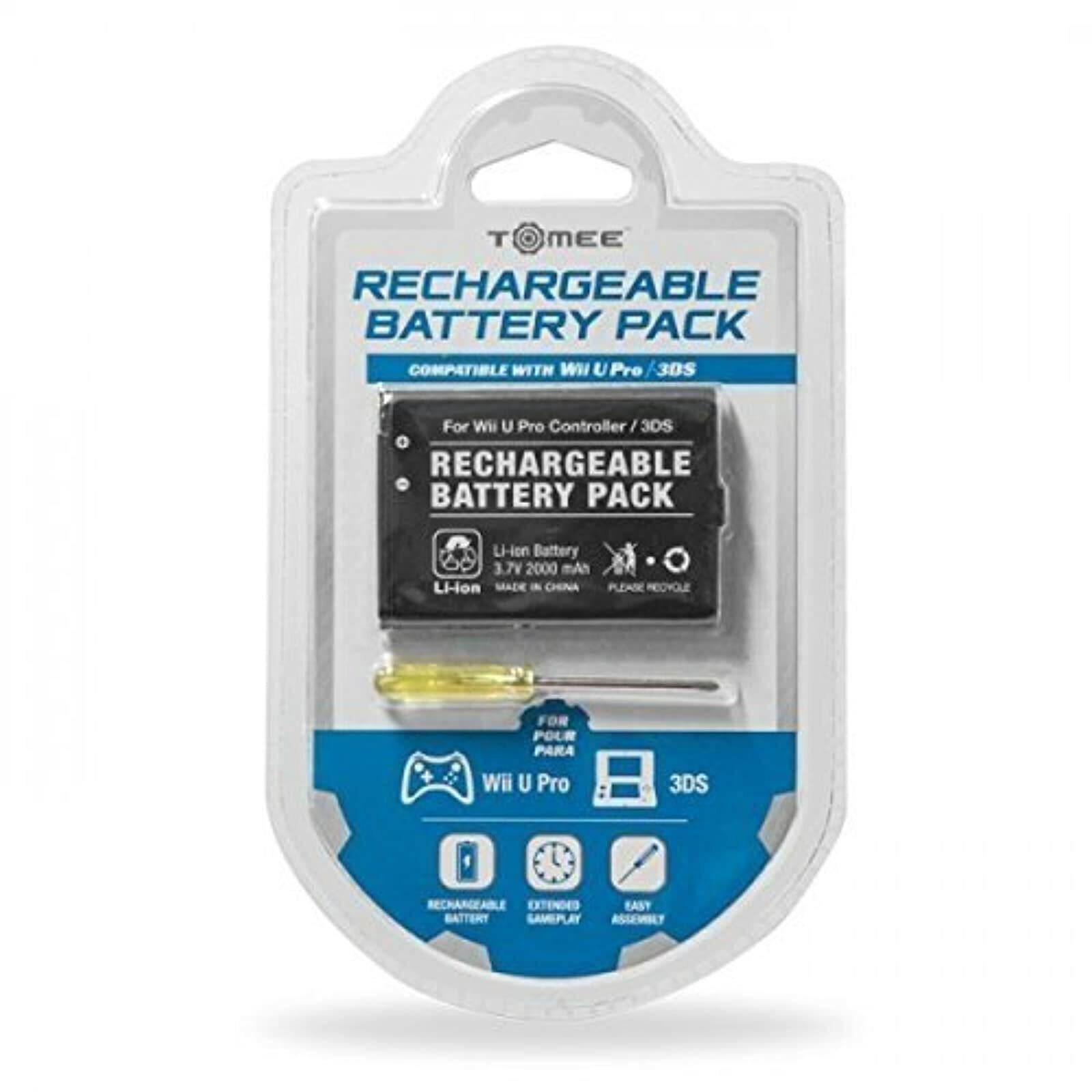 Tomee 3DS And Wii U Pro And Switch Pro Controller Rechargeable Battery 0Z