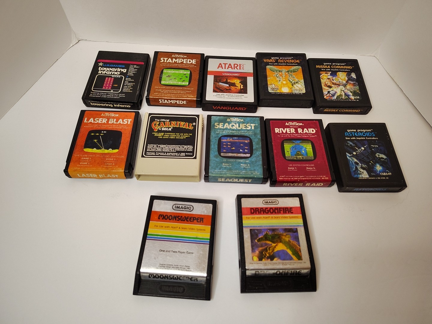 Atari Video Game Cartridges Lot Of 12 – Not Tested – Assorted Creator/Developers