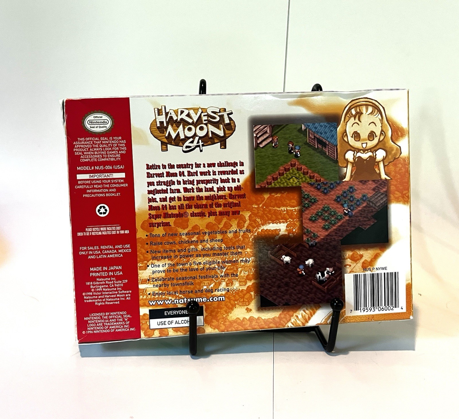 Harvest Moon 64 (Nintendo 64) – Authentic / Tested – Game And Box Only