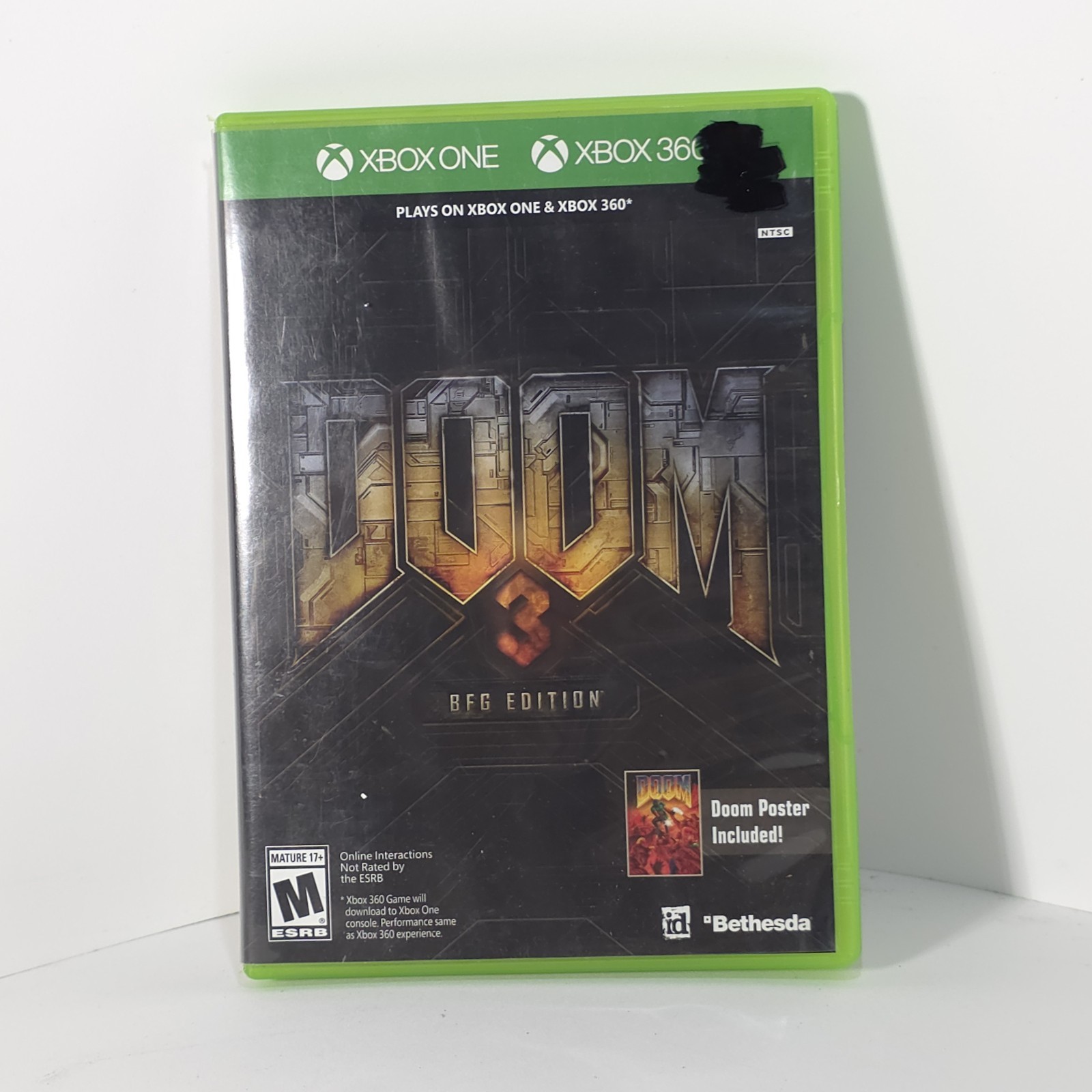 Doom 3 BFG Edition Xbox 360 Xbox One Backward Compatible Case Disc