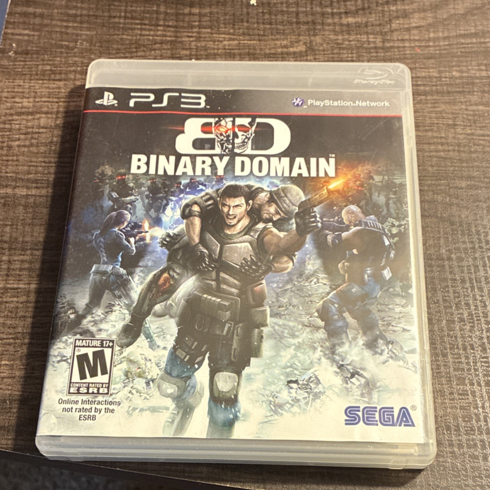 SEGA Binary Domain Sony PlayStation 3 PS3 Manual w/ Case M Mature Shooter Series