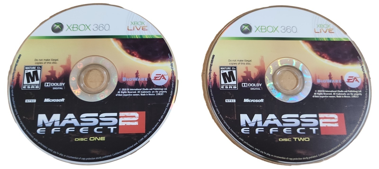 EA Mass Effect 2 (Xbox 360, 2010) Adventure Action Role Playing Video Game Set