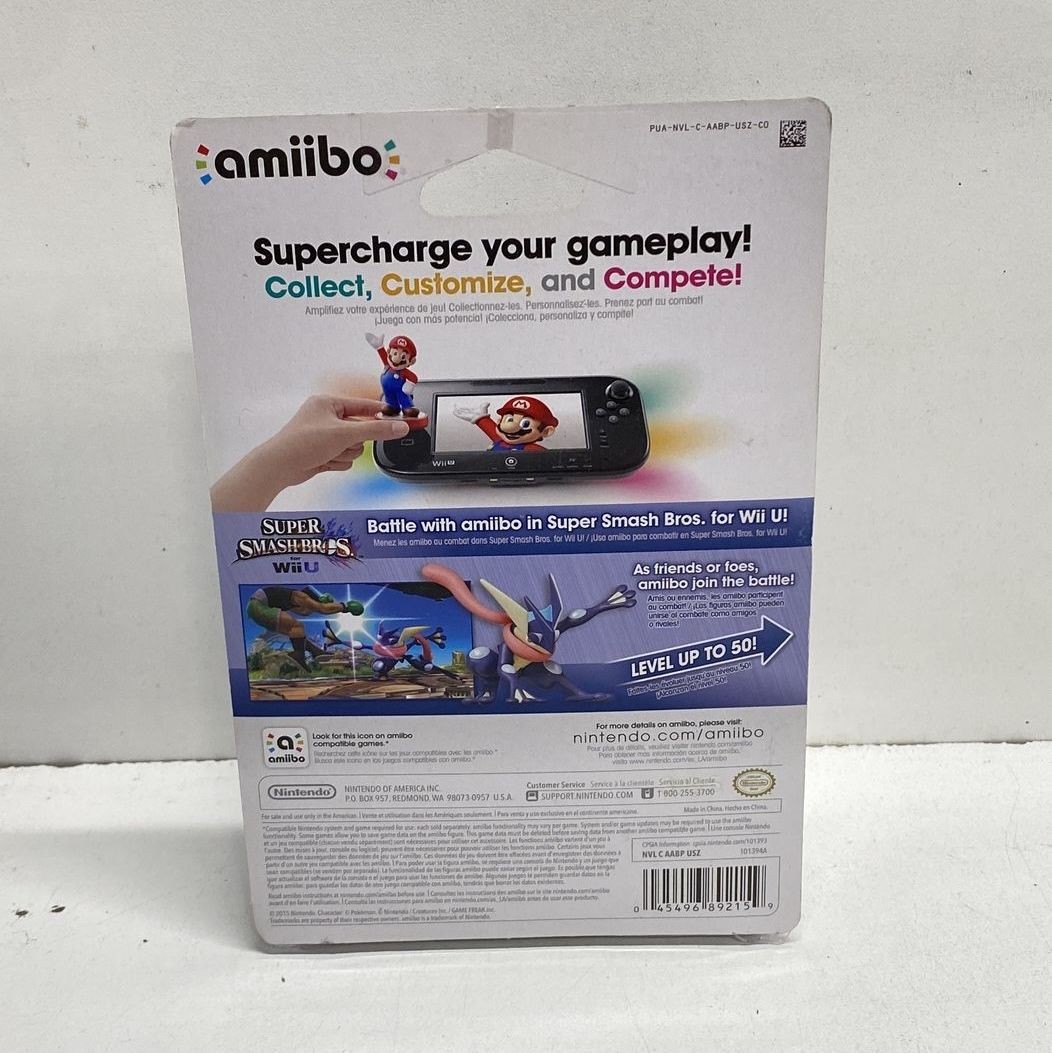 Nintendo amiibo Super Smash Bros Greninja & Mewtwo Pokemon Figure Lot 2 Sealed