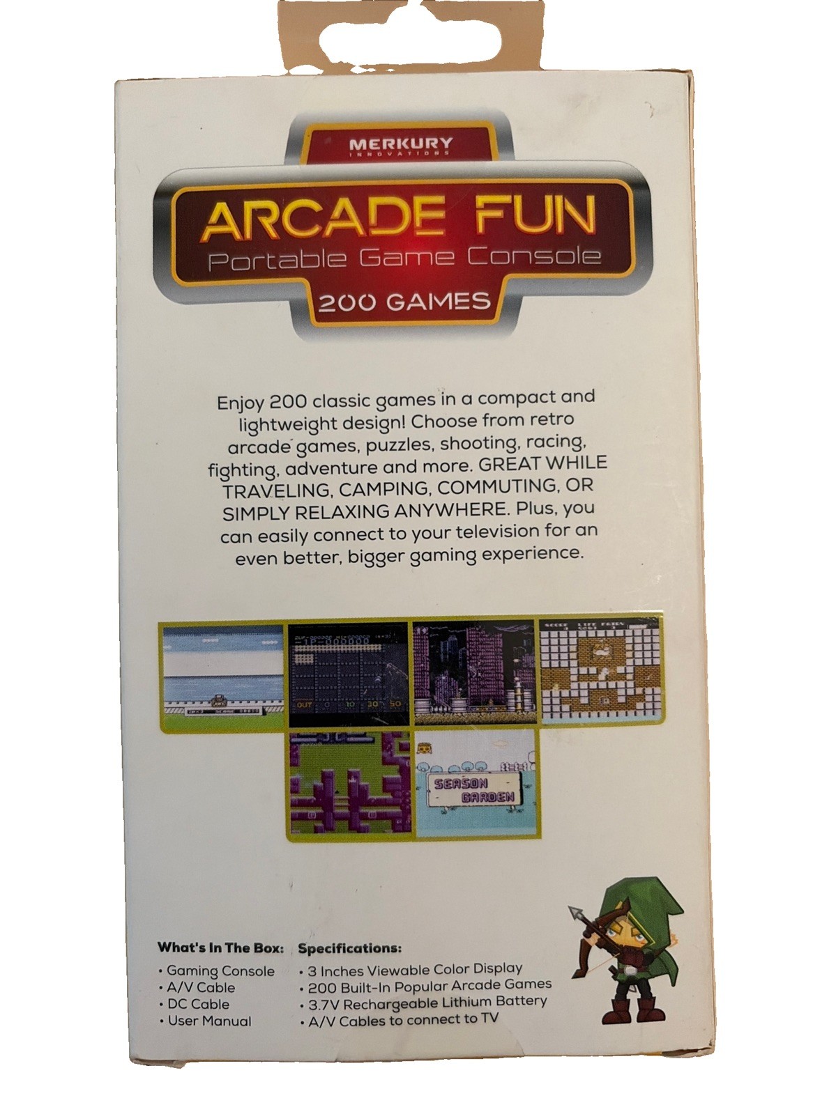Merkury Innovations Arcade Fun Portable Gaming Console 200 Games