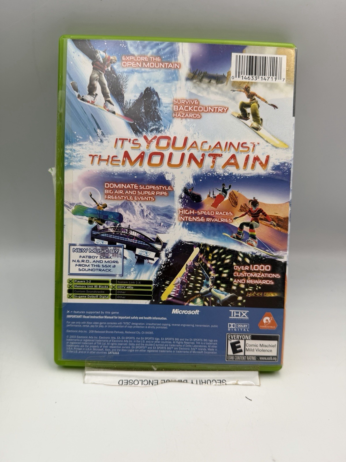 SSX 3 Microsoft Xbox 2003 Video Game Complete CIB