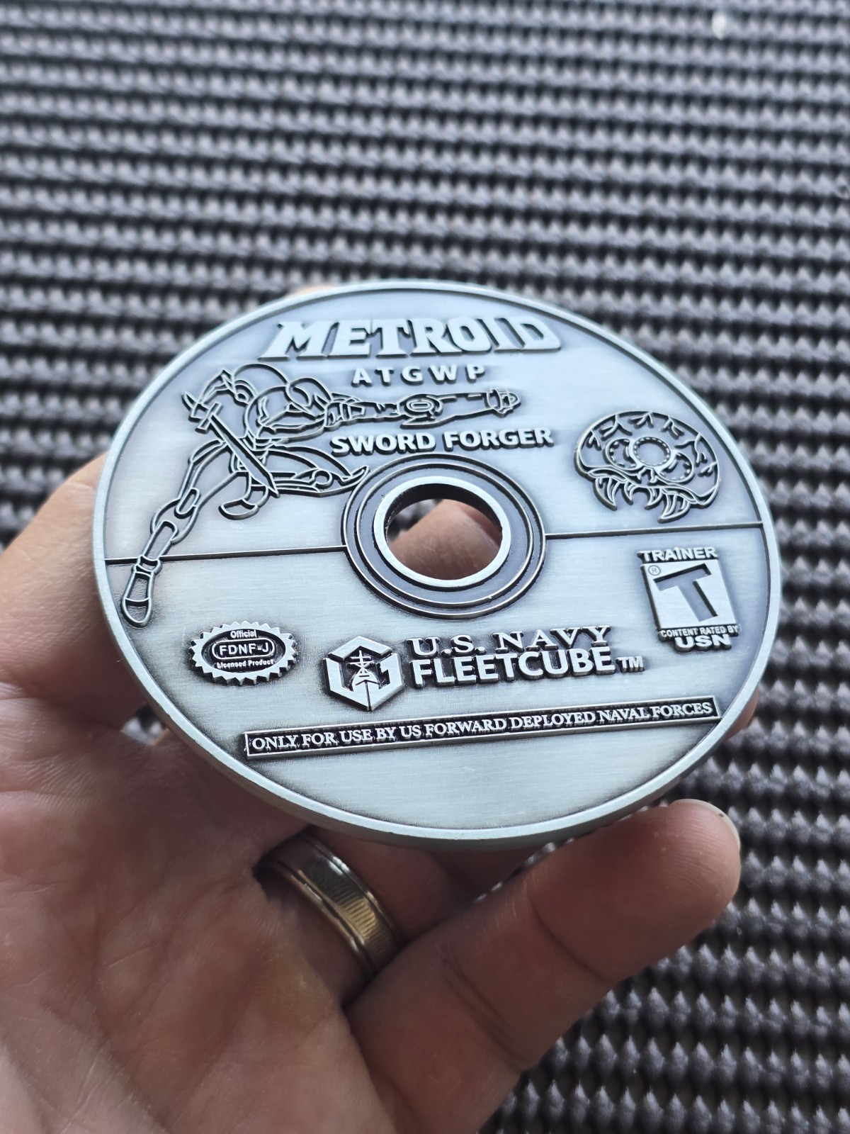 Nintendo Metroid Challenge Coin Medal Gamecube Rare Promo US NAVY GC NES Type 1