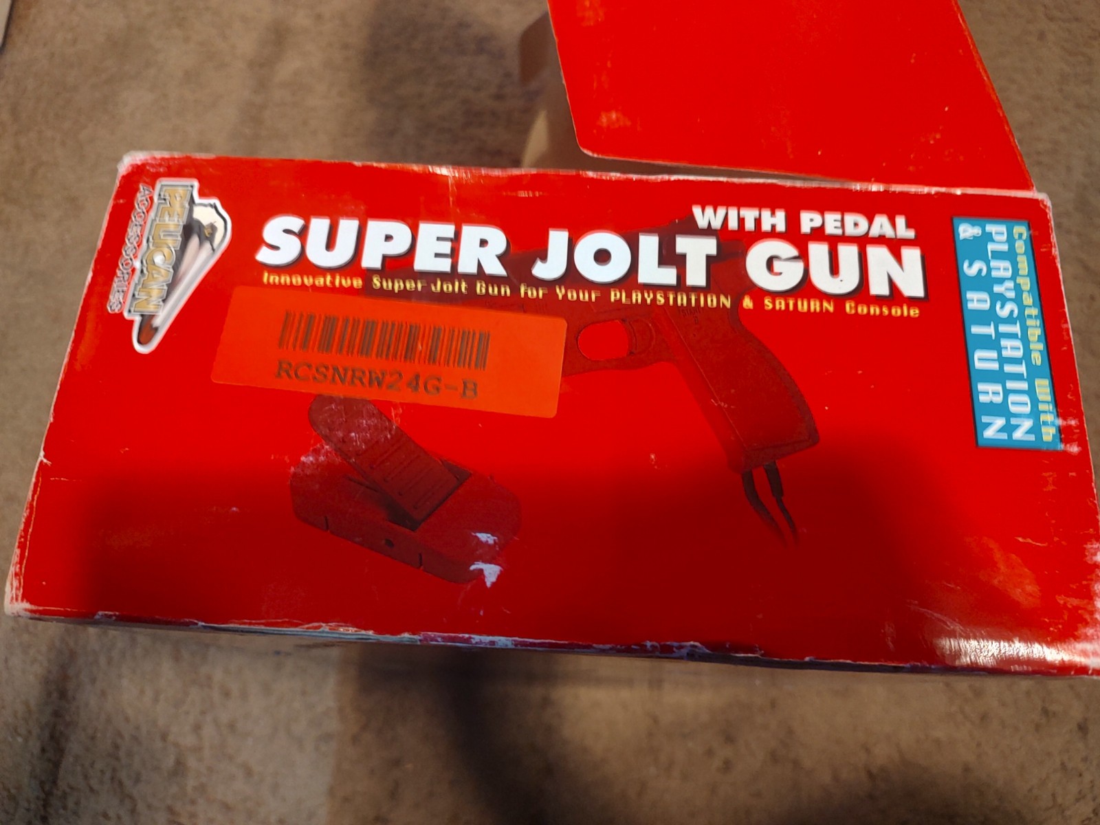 BOX / PARTS NO-LightGun Guncon Pelican Super Jolt Pedal PlayStation Sega Saturn