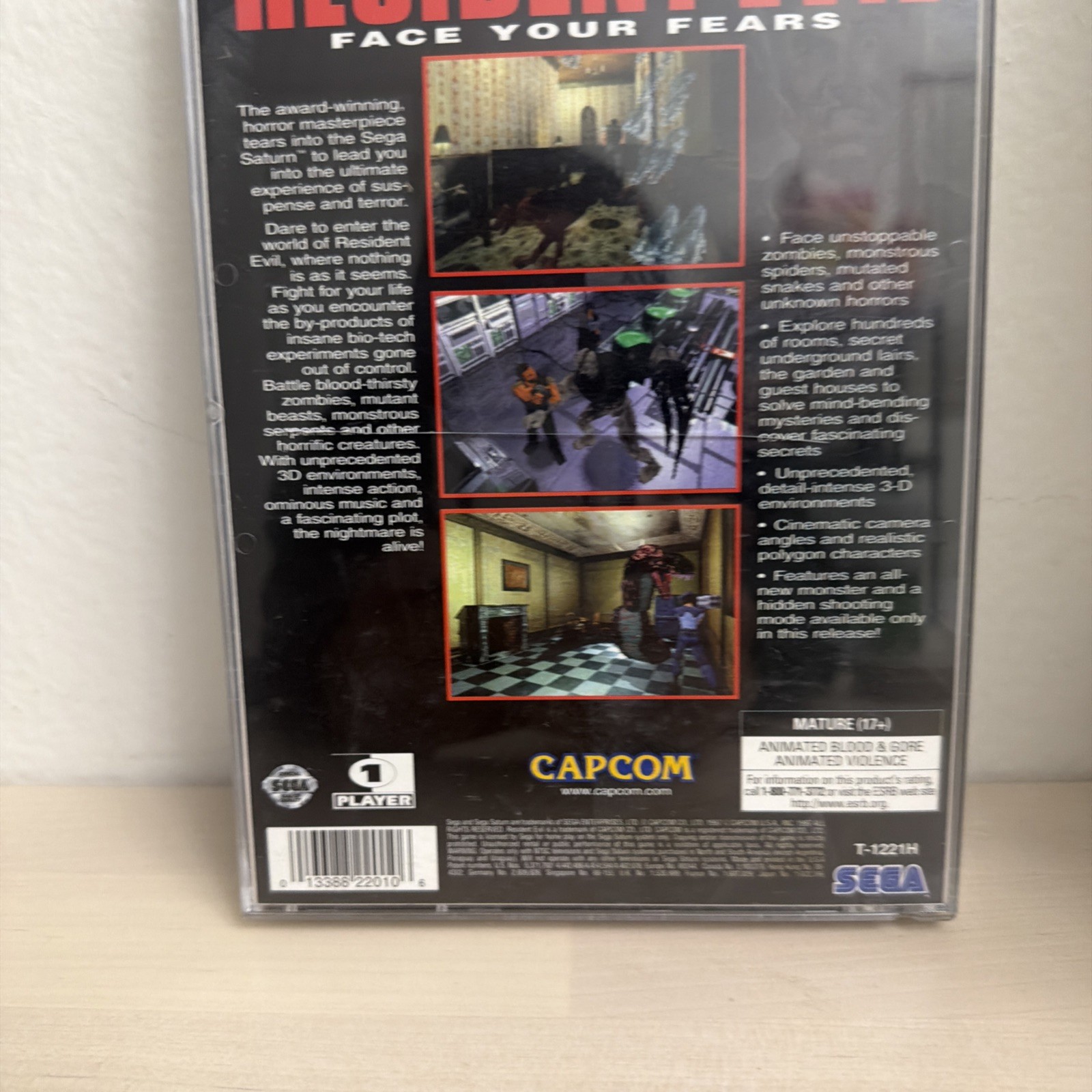 Resident Evil CIB Sega Saturn. Complete with game, manual, registration and case