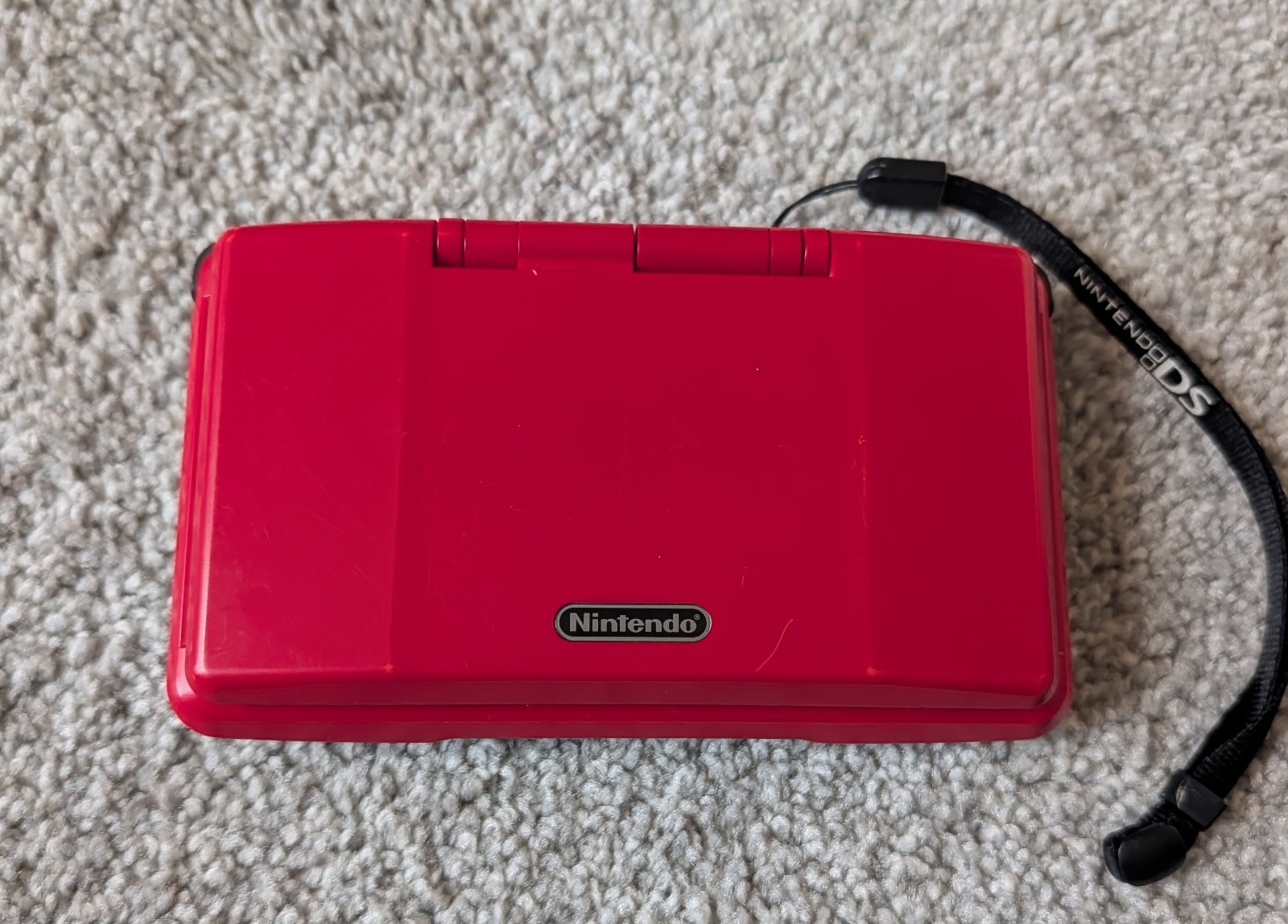 Nintendo DS Red/Black Tested And Working With Carrying Case, No Charger/ Stylus