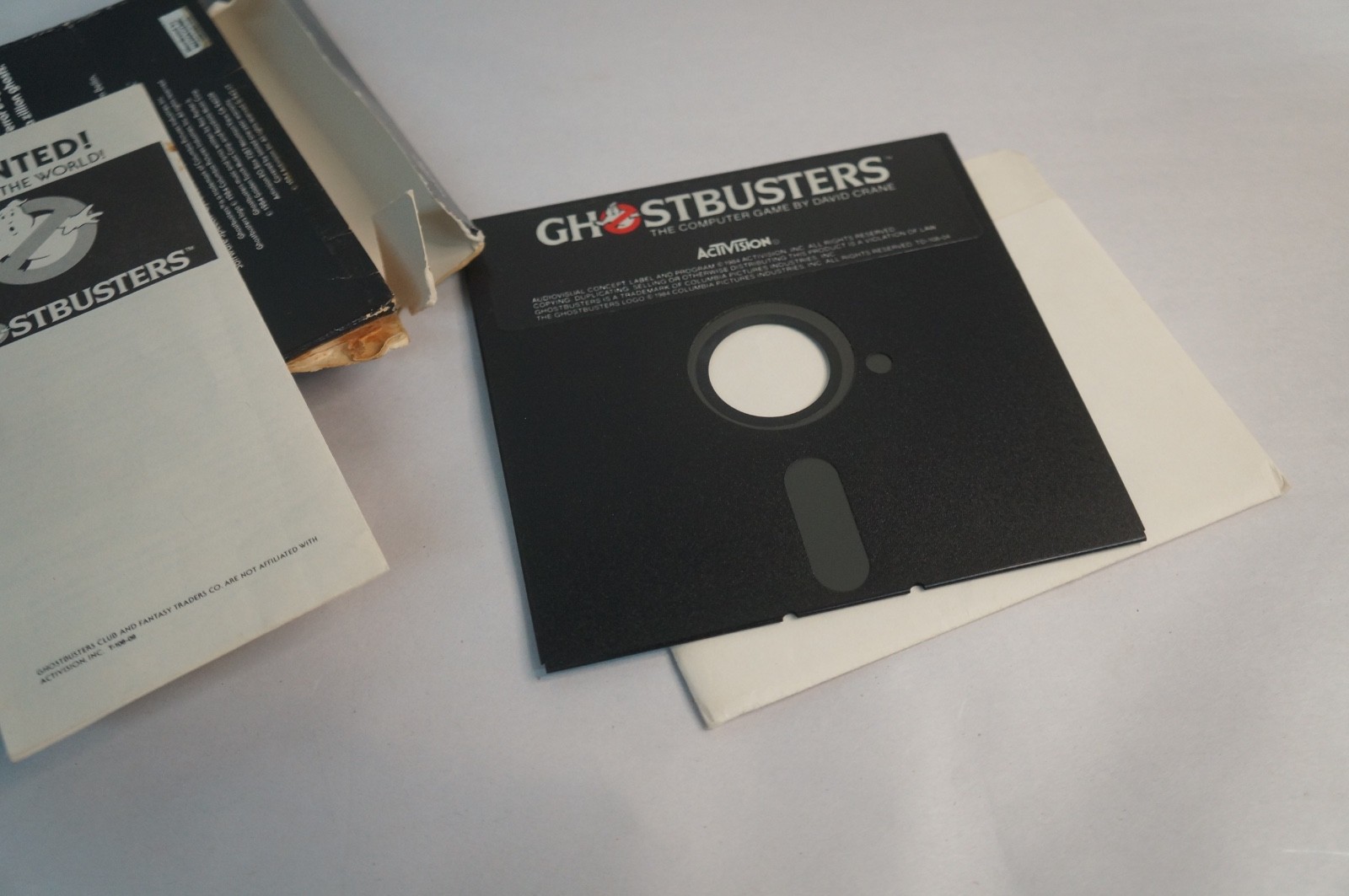Ghostbusters 1984 Apple II 2 Series Computer Box & Disc