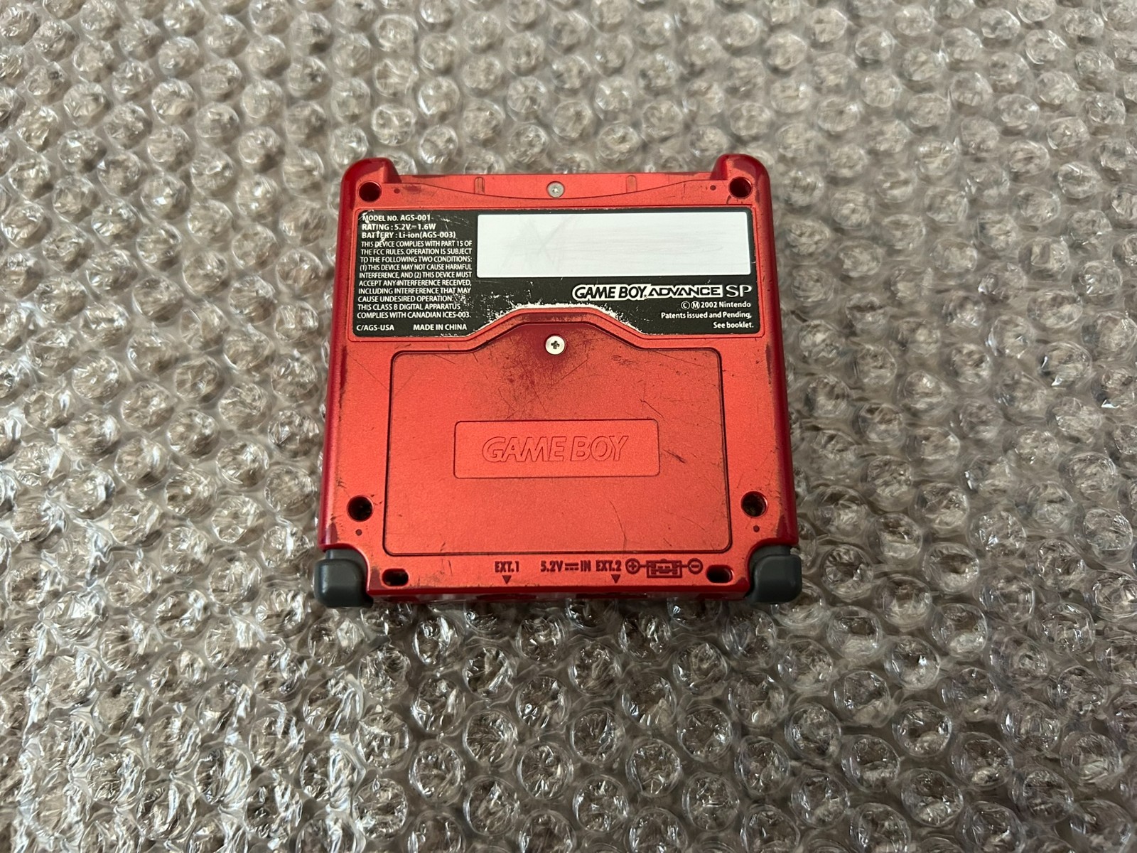 *READ* Nintendo Game Boy Advance SP Handheld System – Flame Red GBA Console