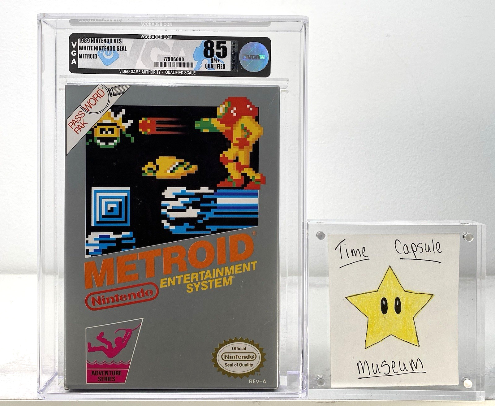 Metroid Nintendo NES New 1989 VGA Q 85 Archival Qualified White Oval Seal