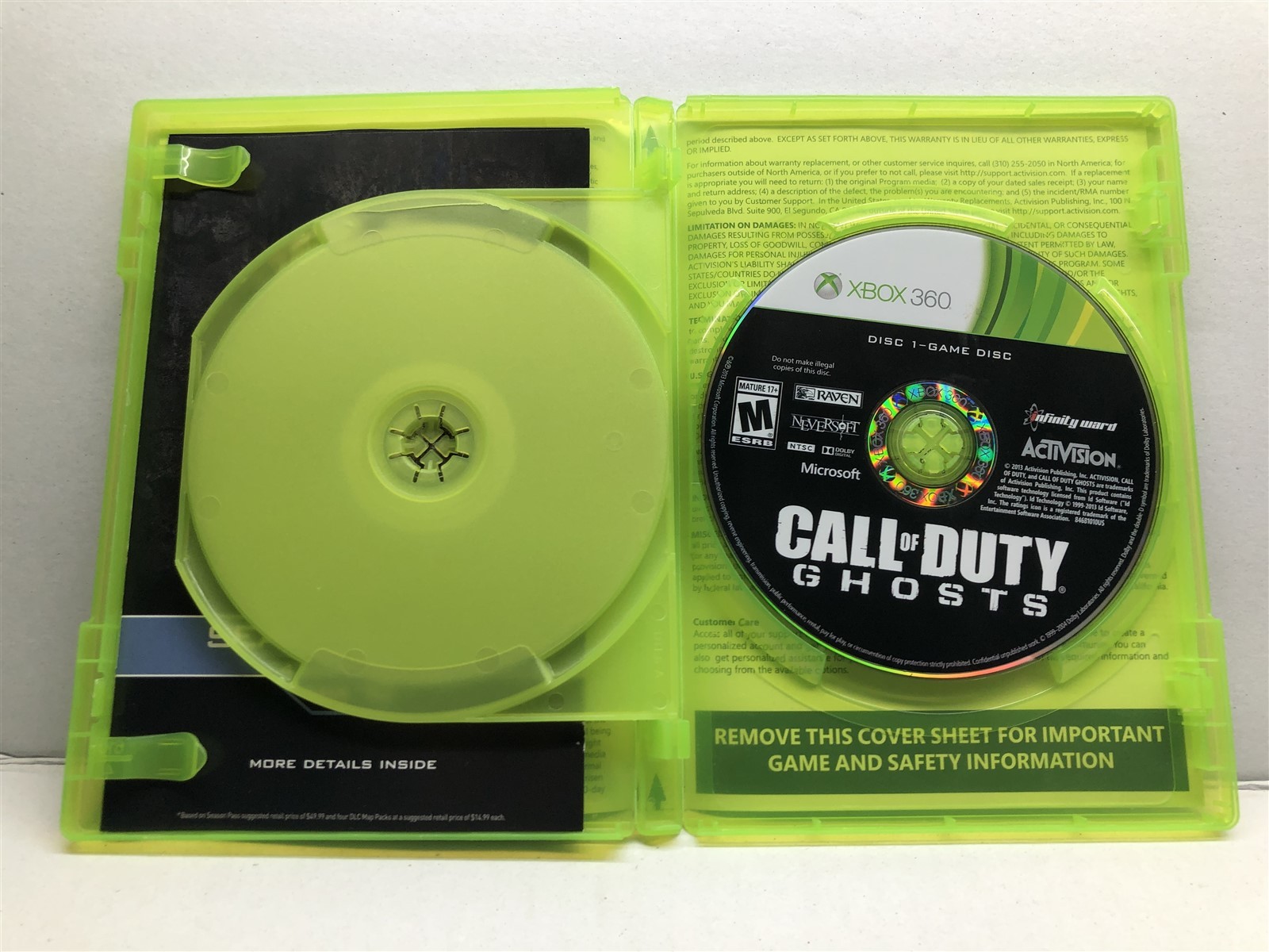 Call of Duty: Ghosts (Xbox 360, 2013) Complete w/ Manual – Tested Working
