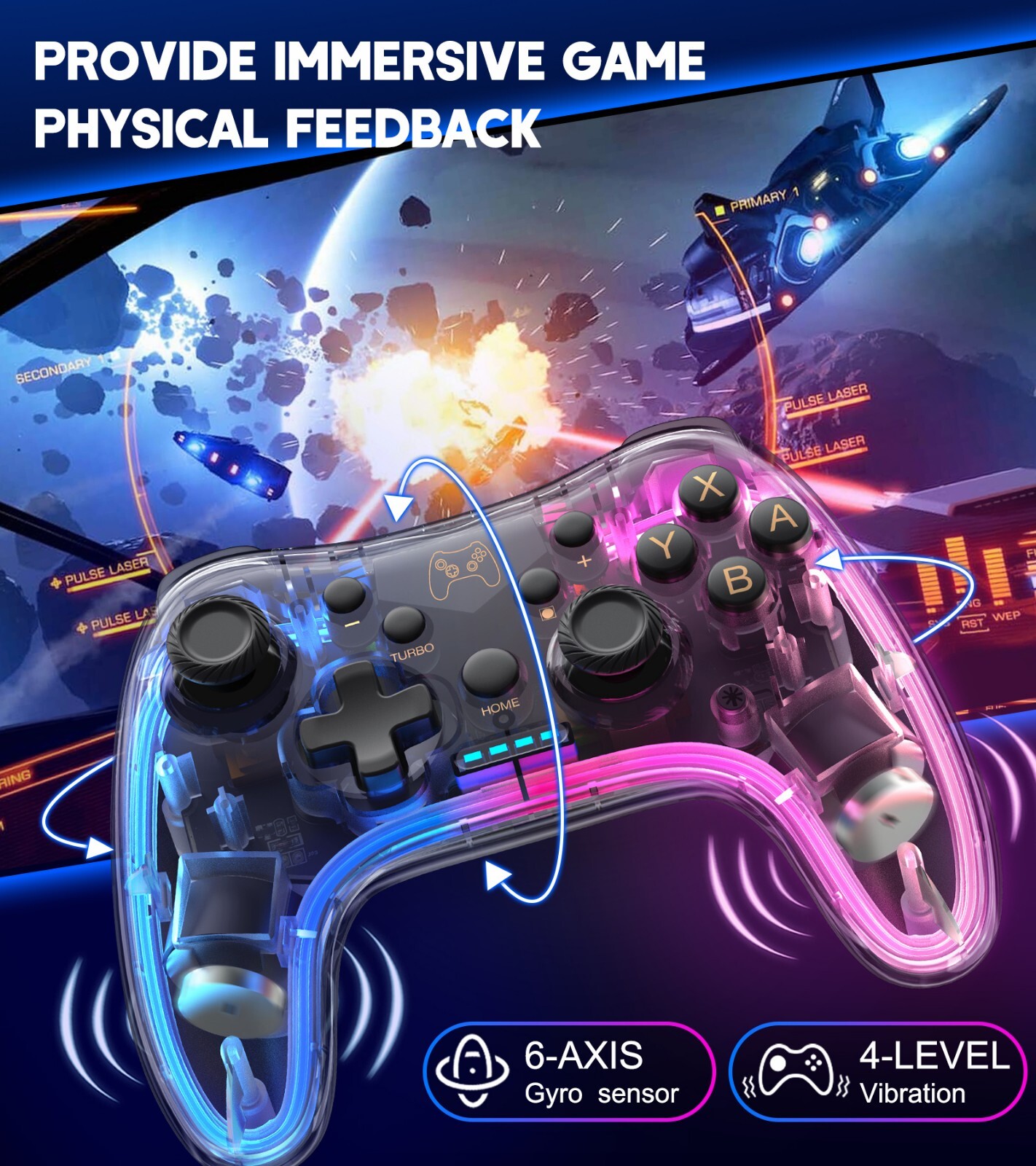 Wireless Pro For Nintendo Switch/Lite/OLED,Windows PC,iOS,Android Controller NEW