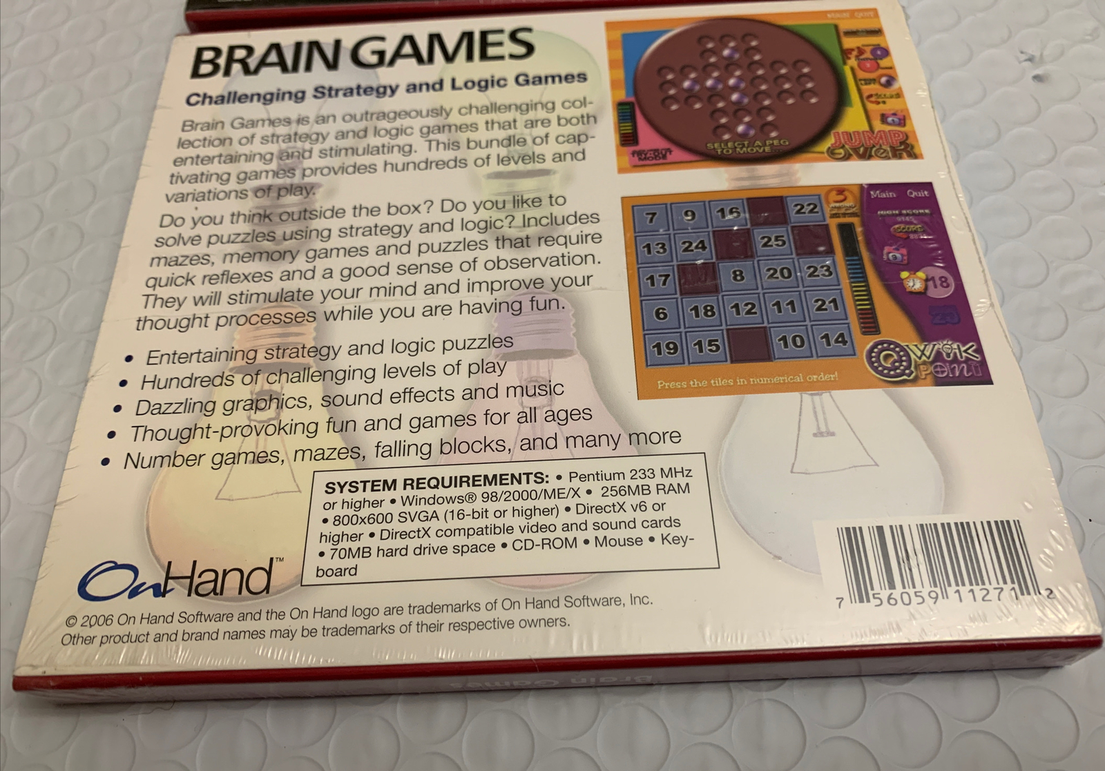 Lot Of 2 PC Sealed Games- Brain Games/15,000 Games