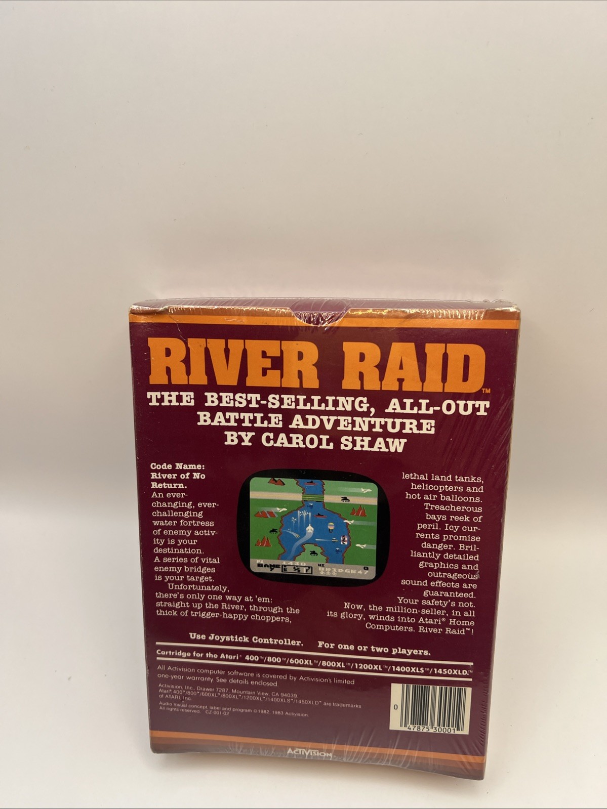Carol Shaw’s River Raid Activision for the Atari Cartridge & Box!