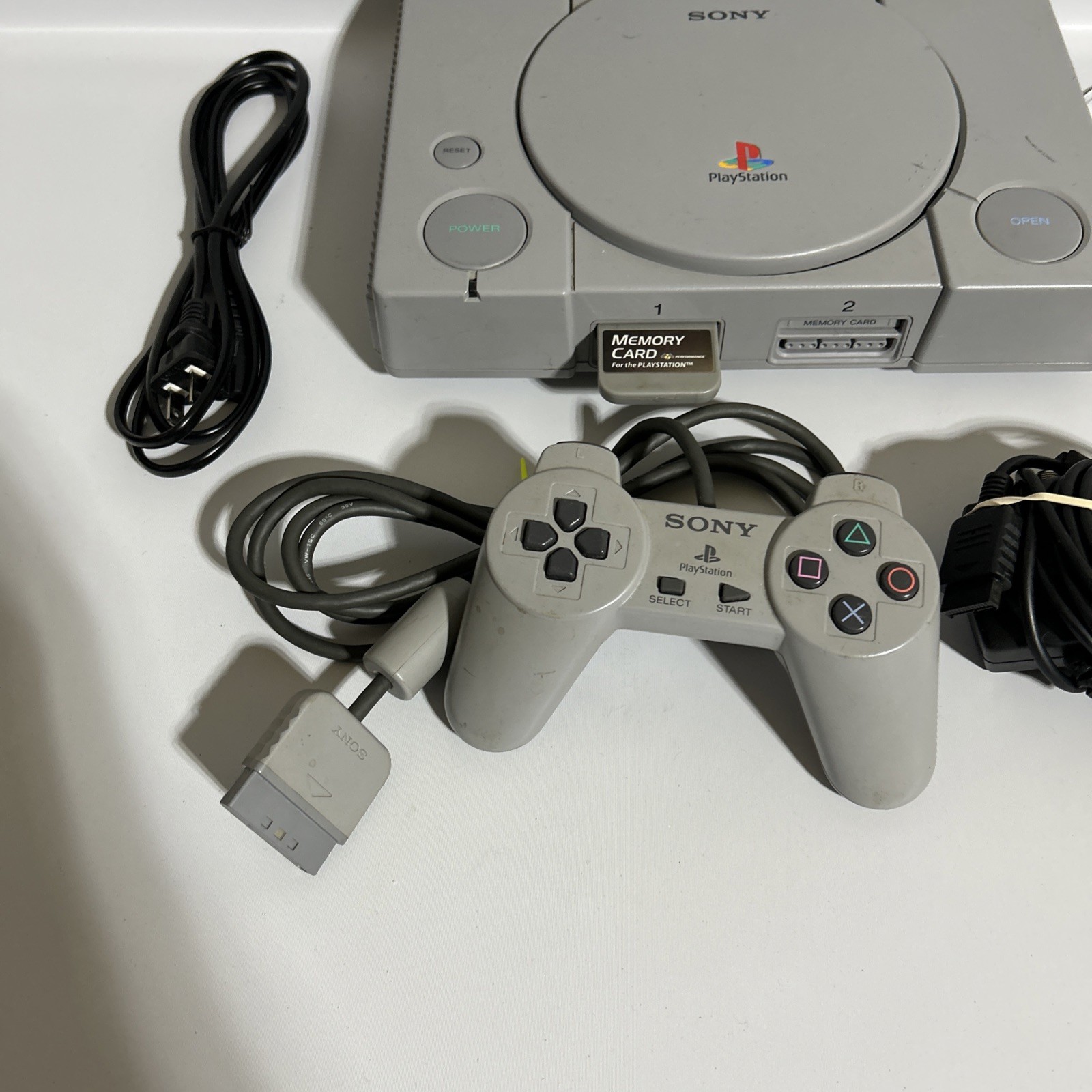 Sony PlayStation 1 PS1 Gray Console SCPH-7501 Bundle w/Controller,Games & Cords!