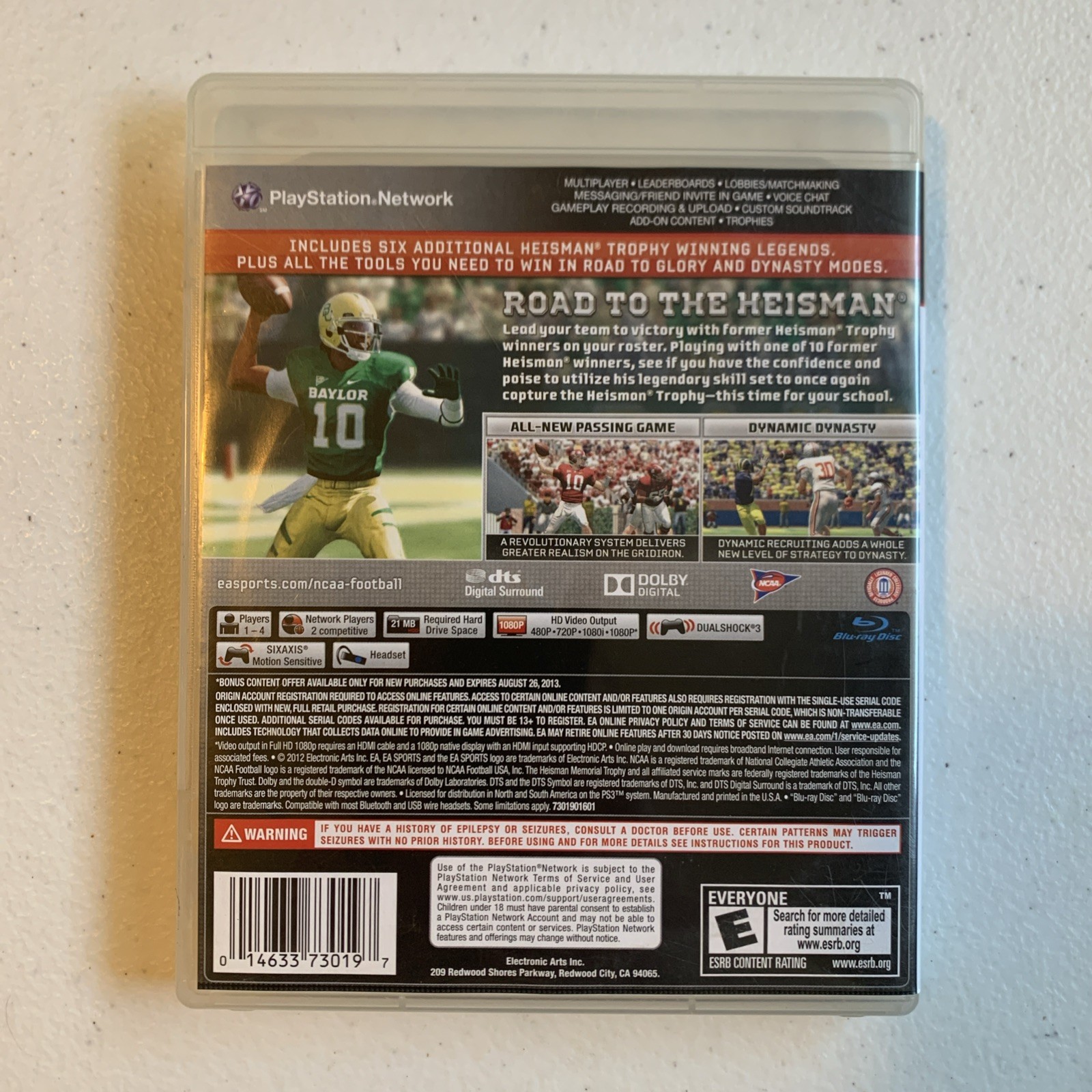NCAA Football 13 Bonus Edition (Sony Playstation 3, 2012) PS3 Tested Working