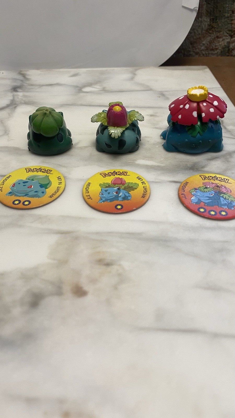 Tomy Pokémon Bulbasaur Ivysaur Venusaur C.G.T.S.J Figures Matching Tokens Set