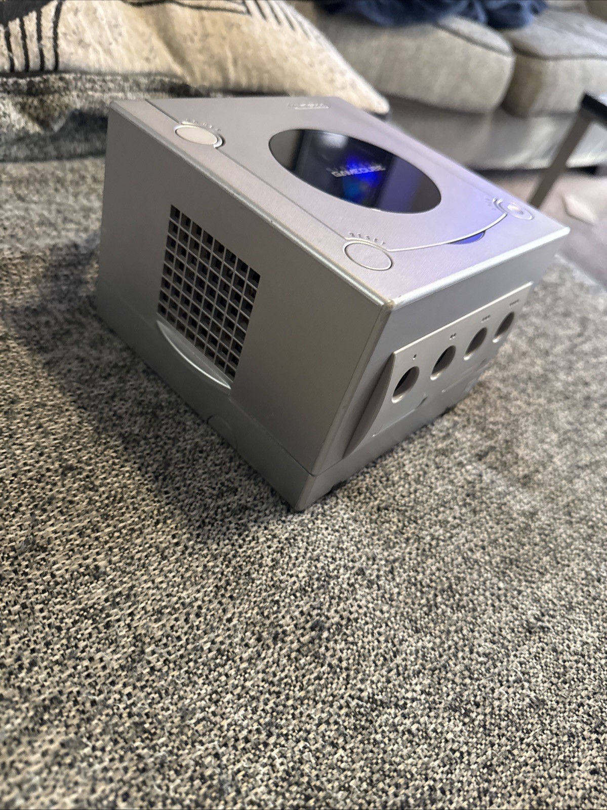 Nintendo GameCube Silver Console + WaveBird +Receiver + 2 OEM Controllers Tested