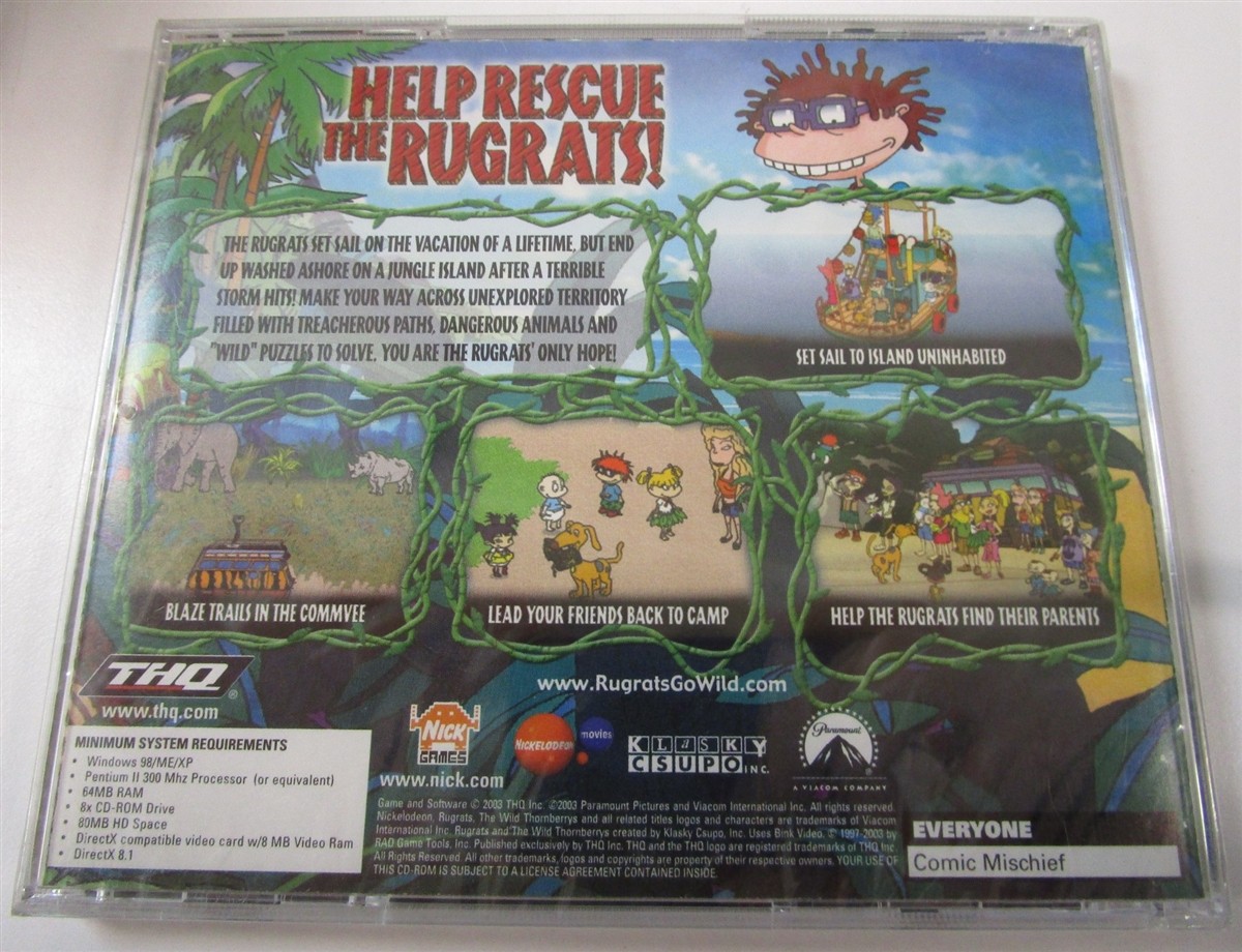Video Game PC Rugrats Go Wild NEW SEALED Jewel