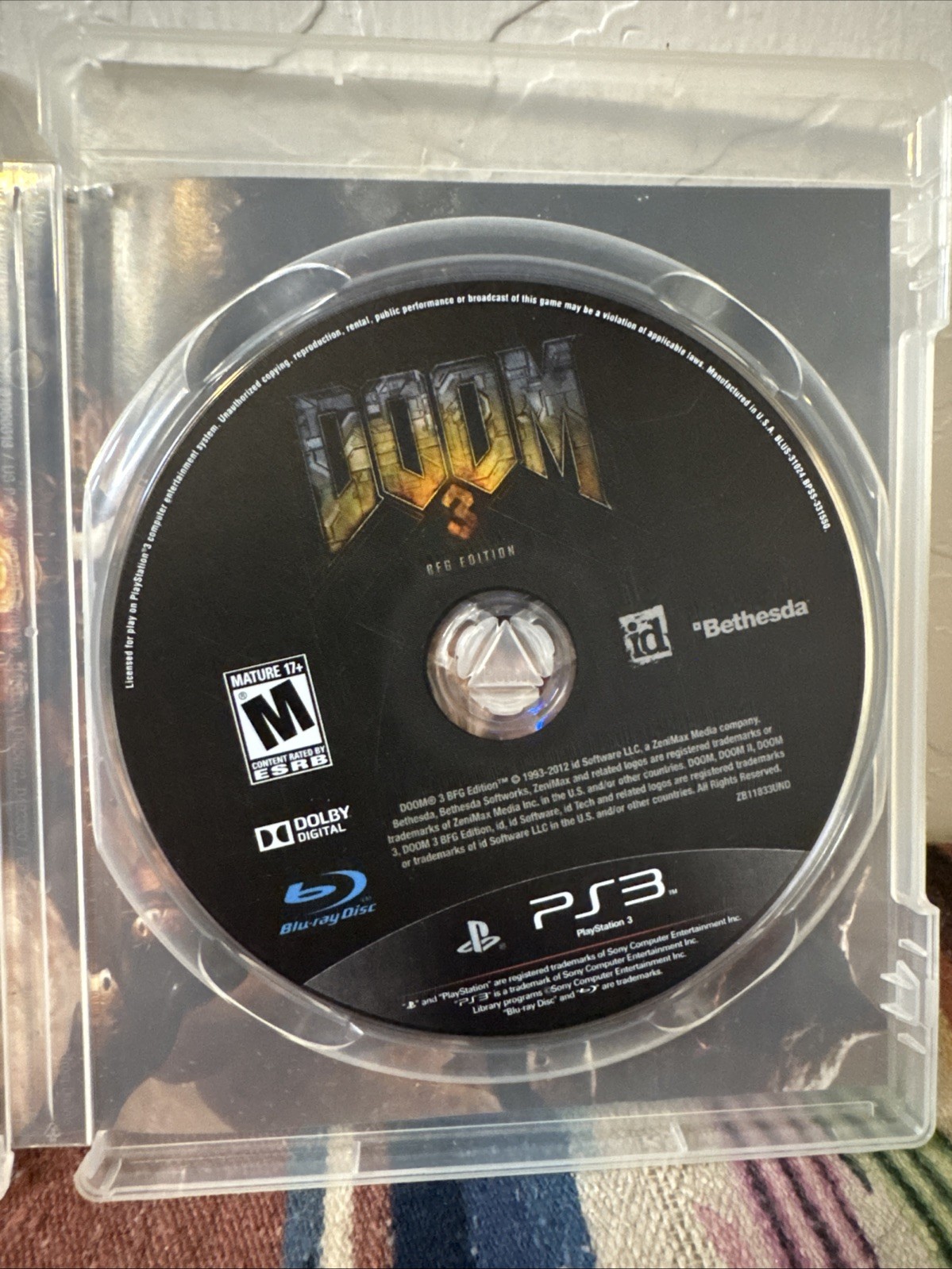 Doom 3: BFG Edition (Sony PlayStation 3, 2012) PS3 Mint Disc